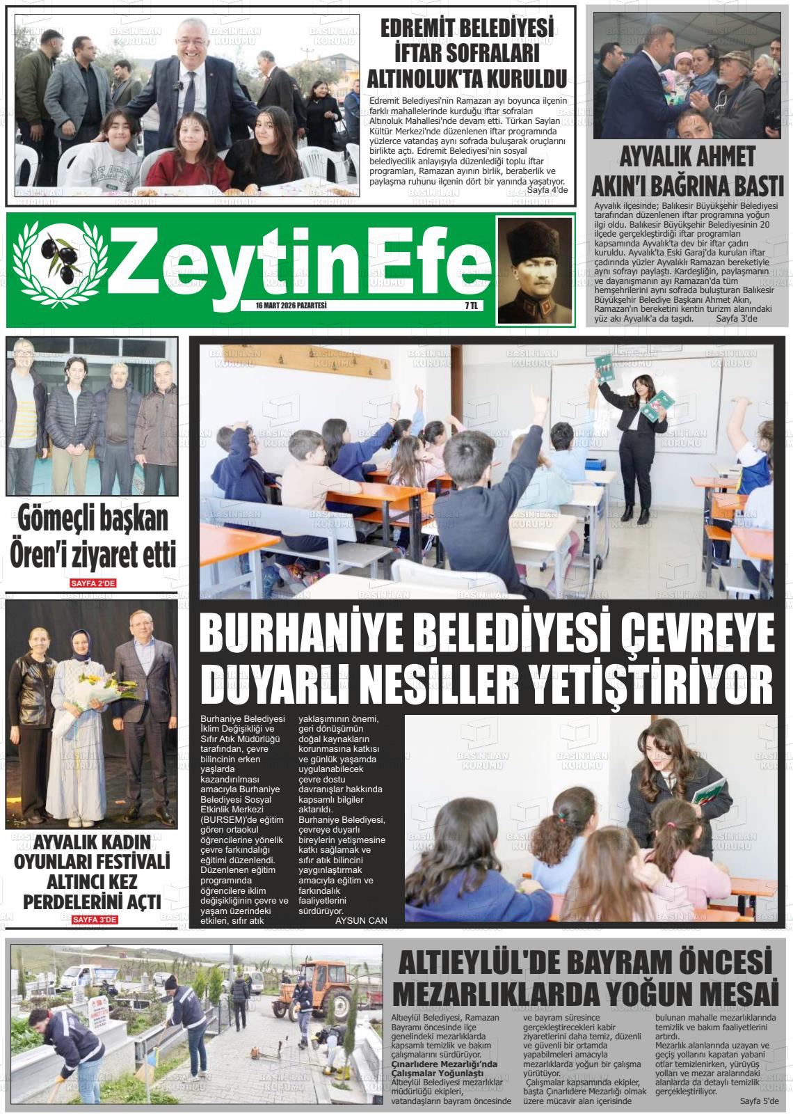Balikesir Zeytinefe 16.03.2026