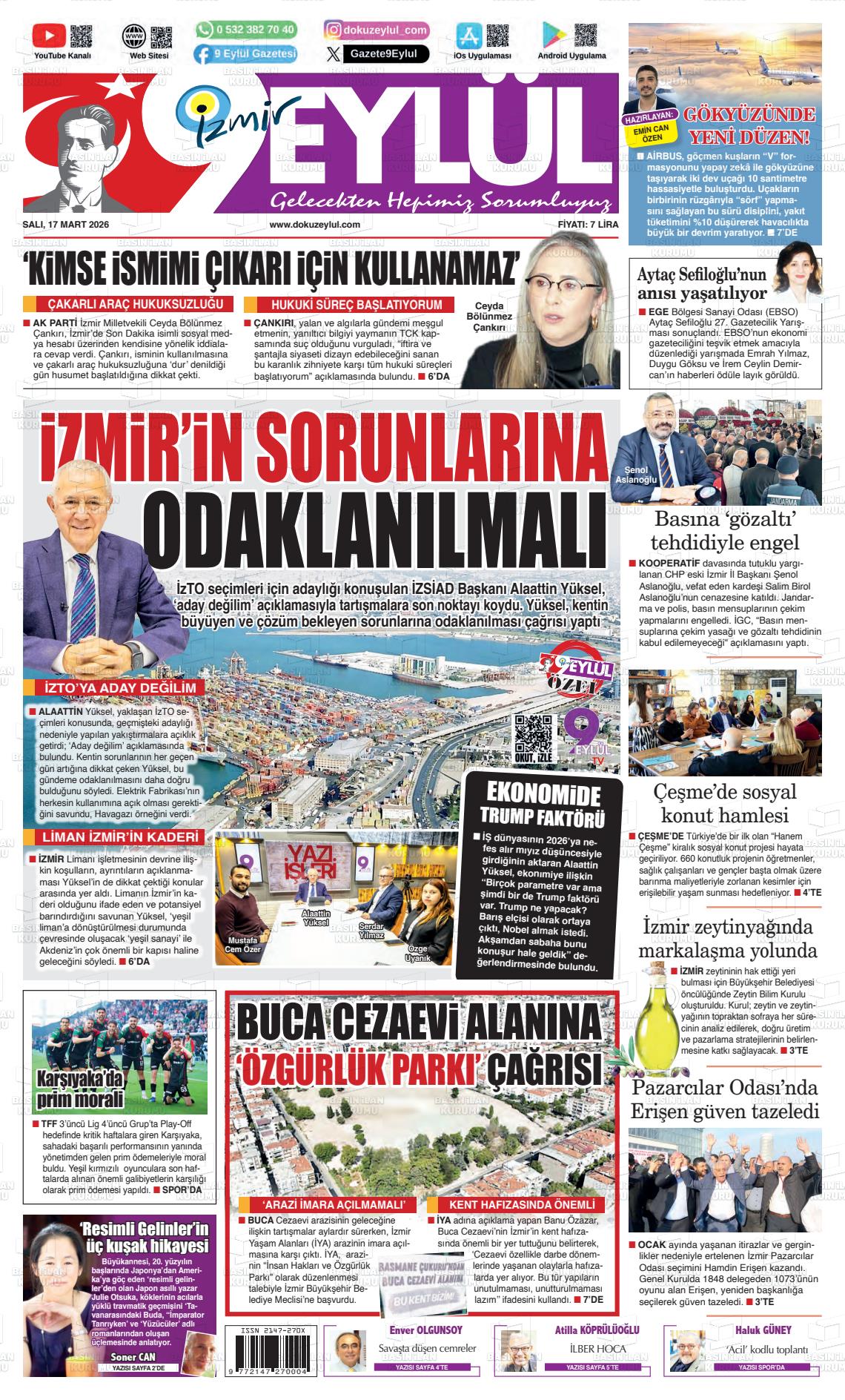 Izmir 9 Eylul 17.03.2026