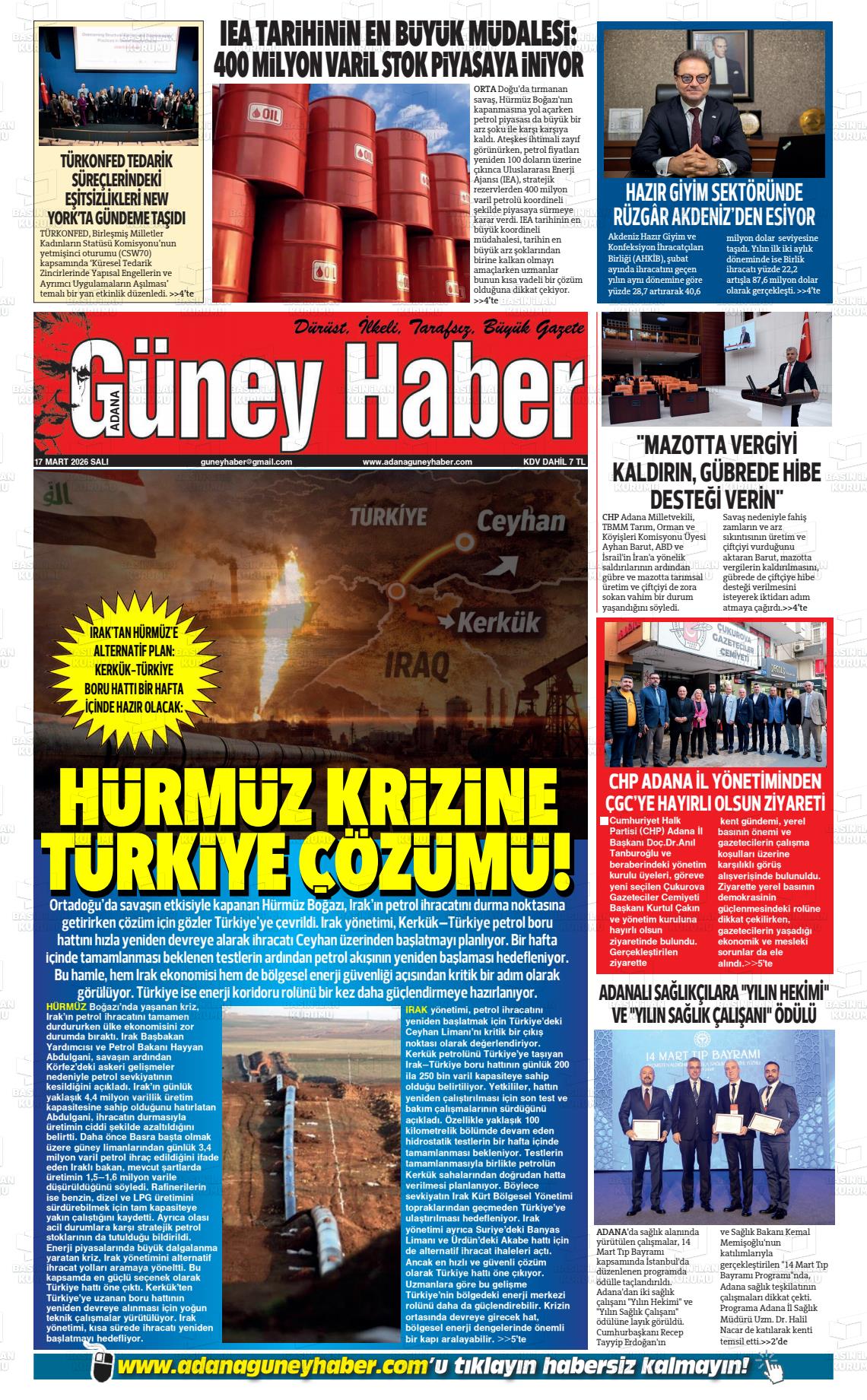 Adana Guneyhaber 17.03.2026