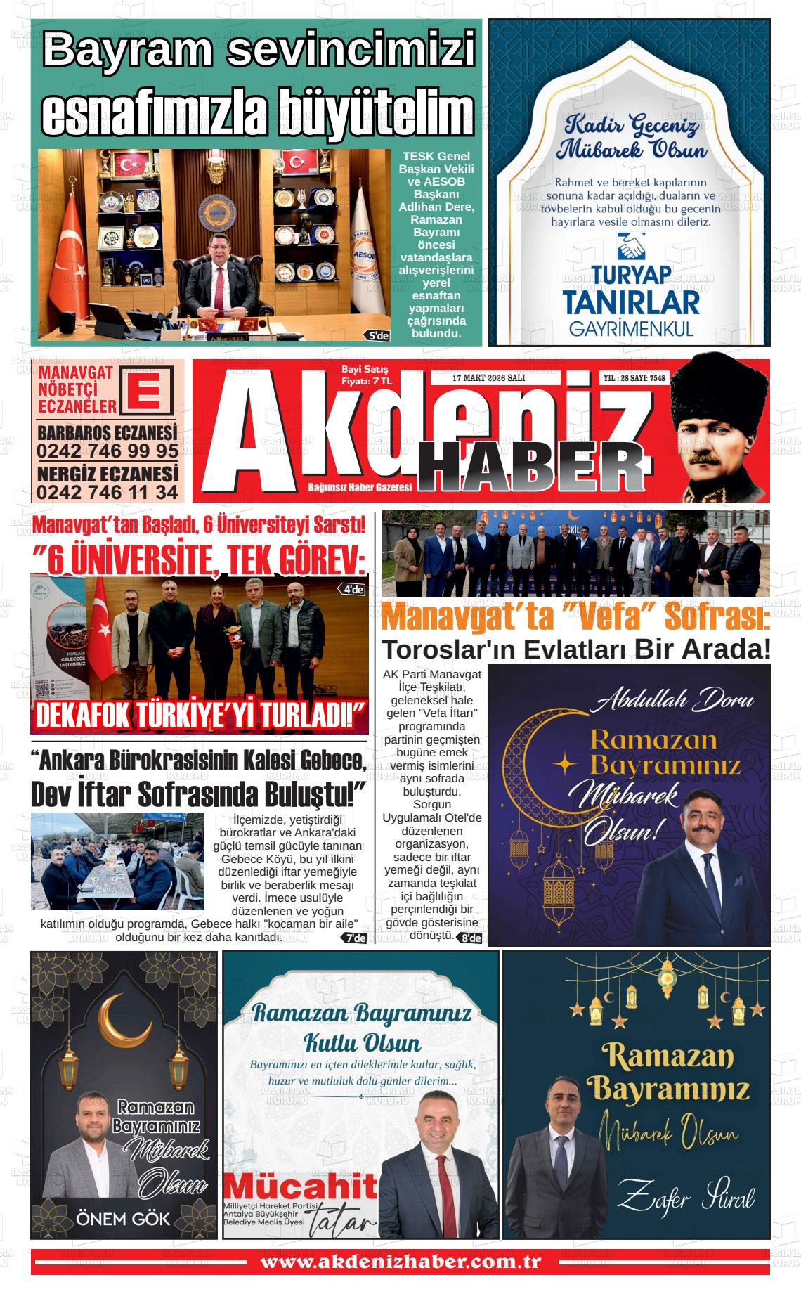 Antalya Akdenizhaber 17.03.2026