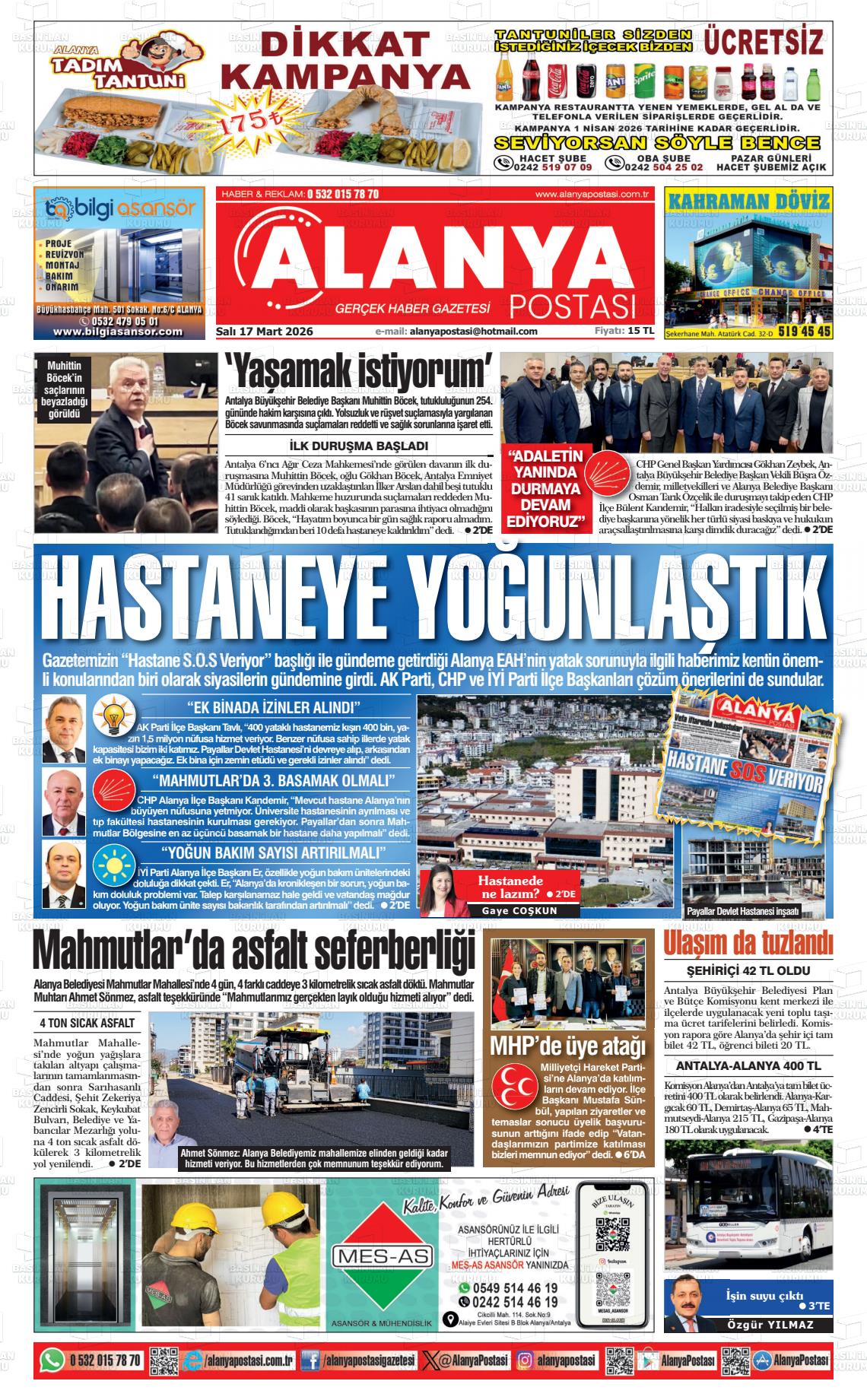 Antalya Alanyapostasi 17.03.2026