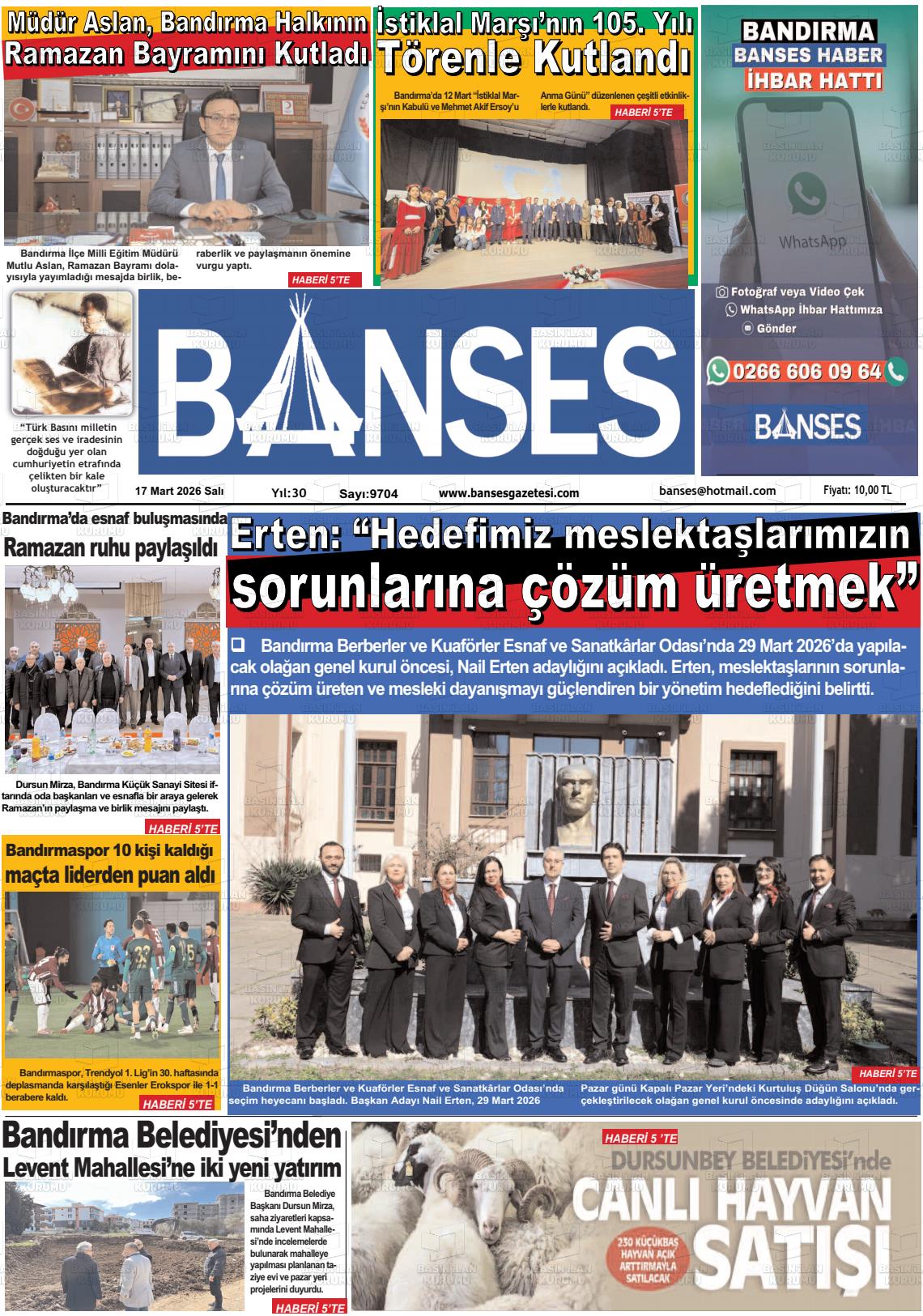 Balikesir Banses 17.03.2026