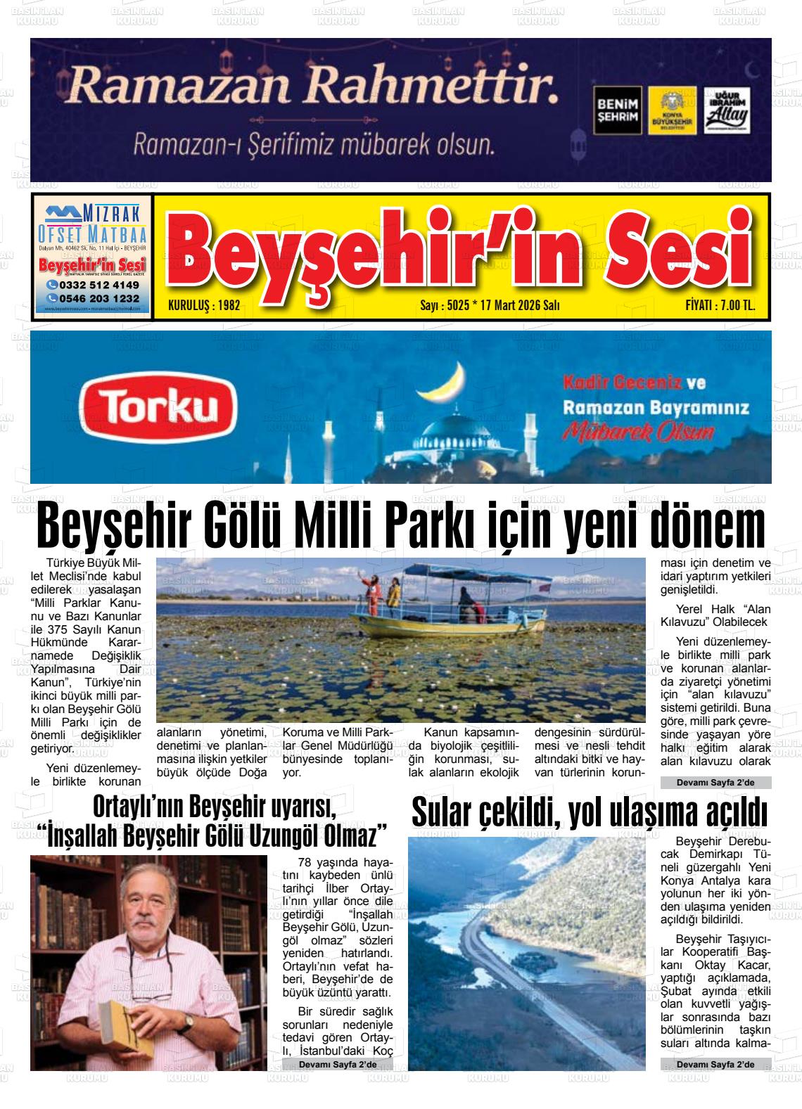 Konya Beysehirinsesi 17.03.2026