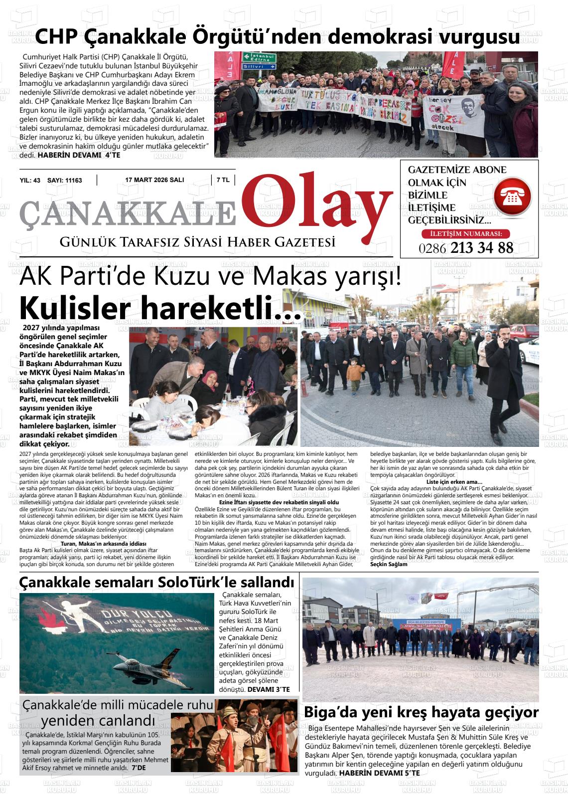 Canakkale Olay 17.03.2026