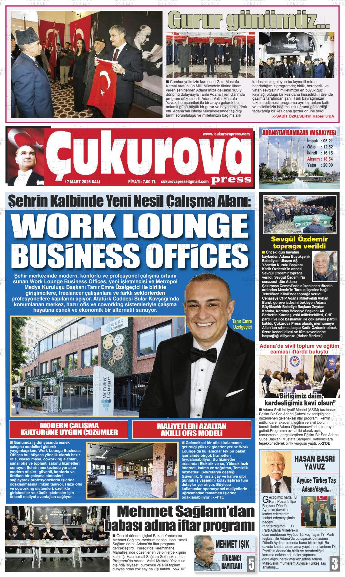 Adana Cukurovapress 17.03.2026