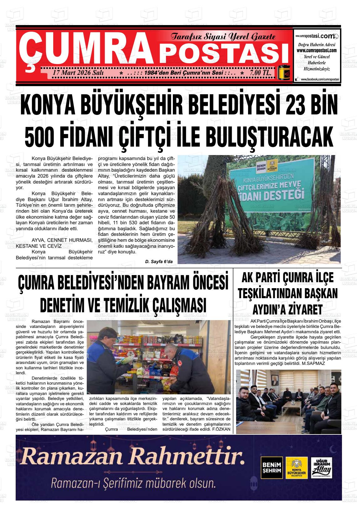 Konya Cumrapostasi 17.03.2026