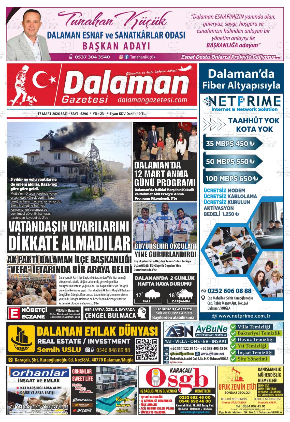 Mugla Dalaman 17.03.2026