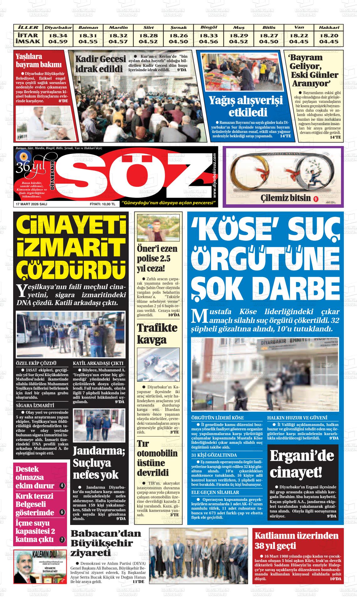 Diyarbakir Soz 17.03.2026