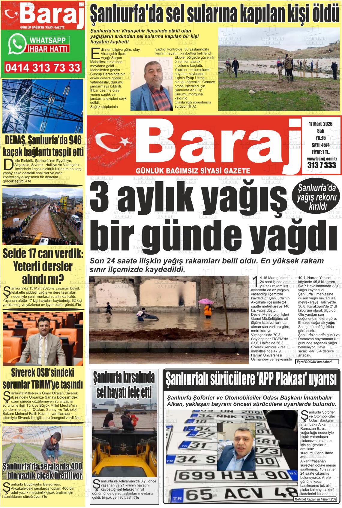 Sanliurfa Dundenbugunesafak 17.03.2026