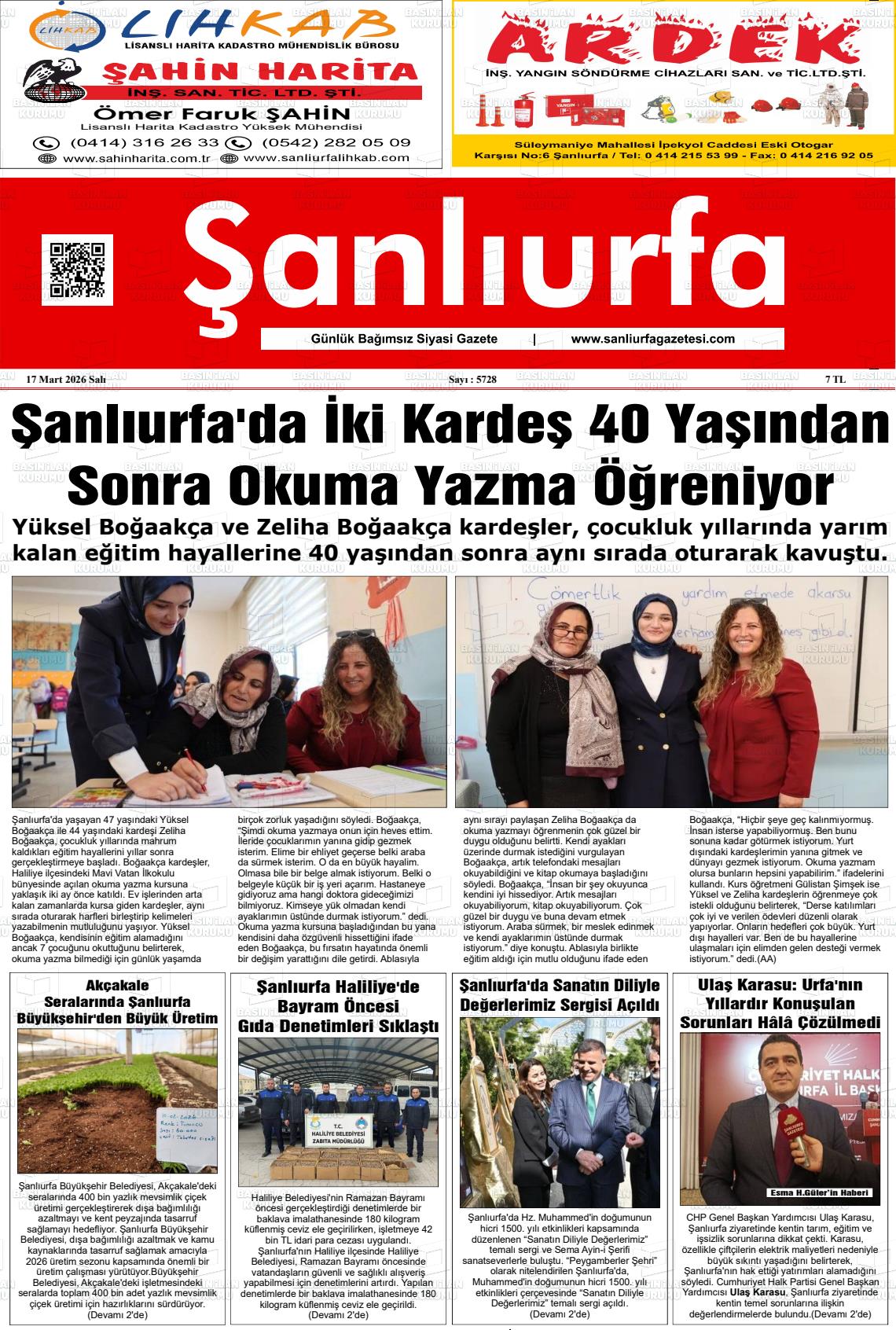 Sanliurfa Dunyadaveturkiyede 17.03.2026