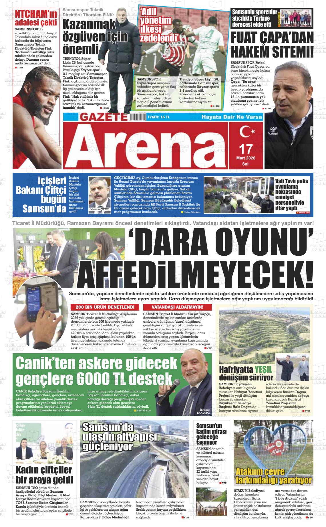 Samsun Gazetearena 17.03.2026