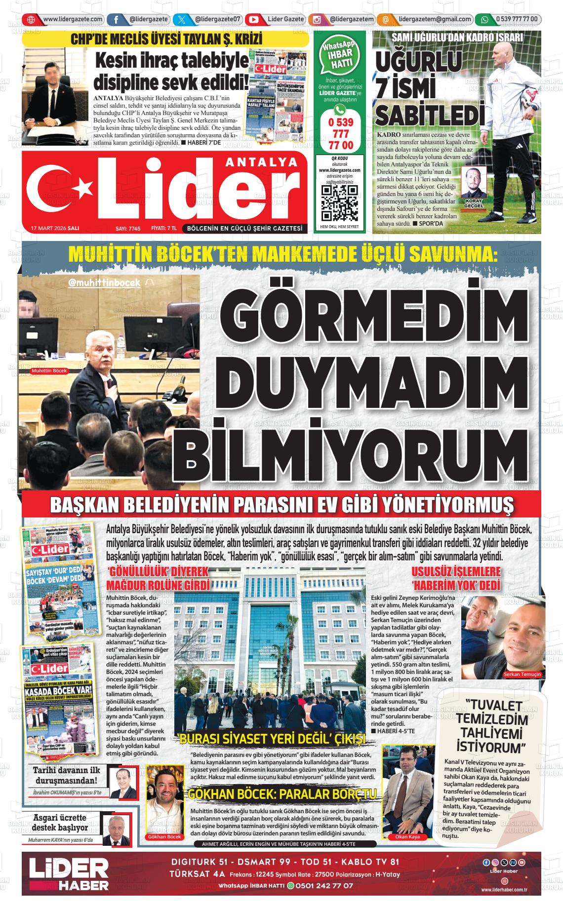 Antalya Gazetebir 17.03.2026