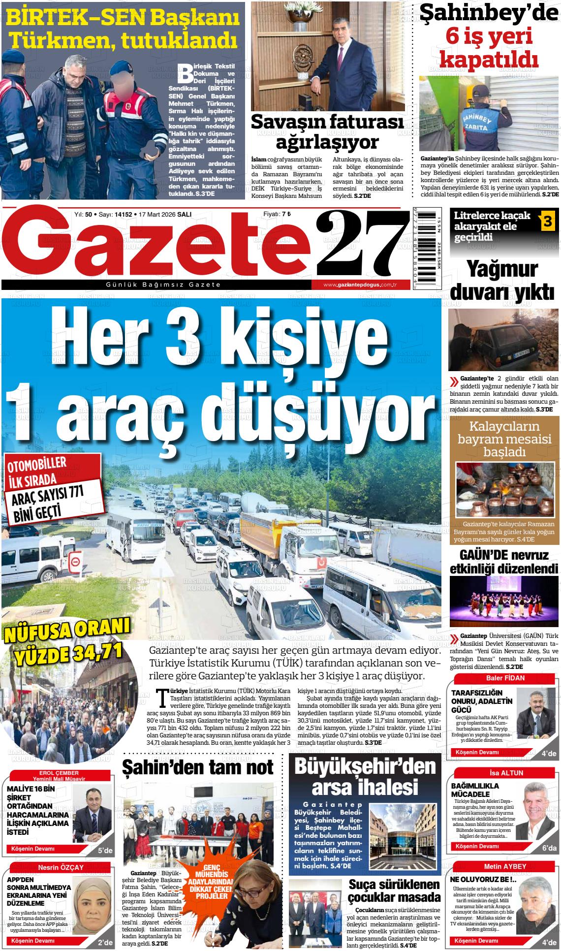 Gaziantep Dogus 17.03.2026