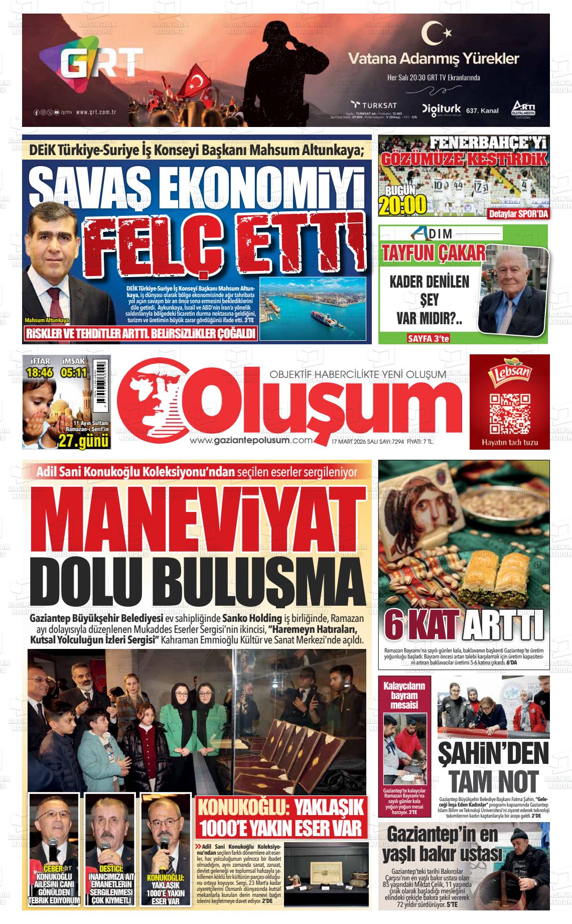 Gaziantep Olusum 17.03.2026