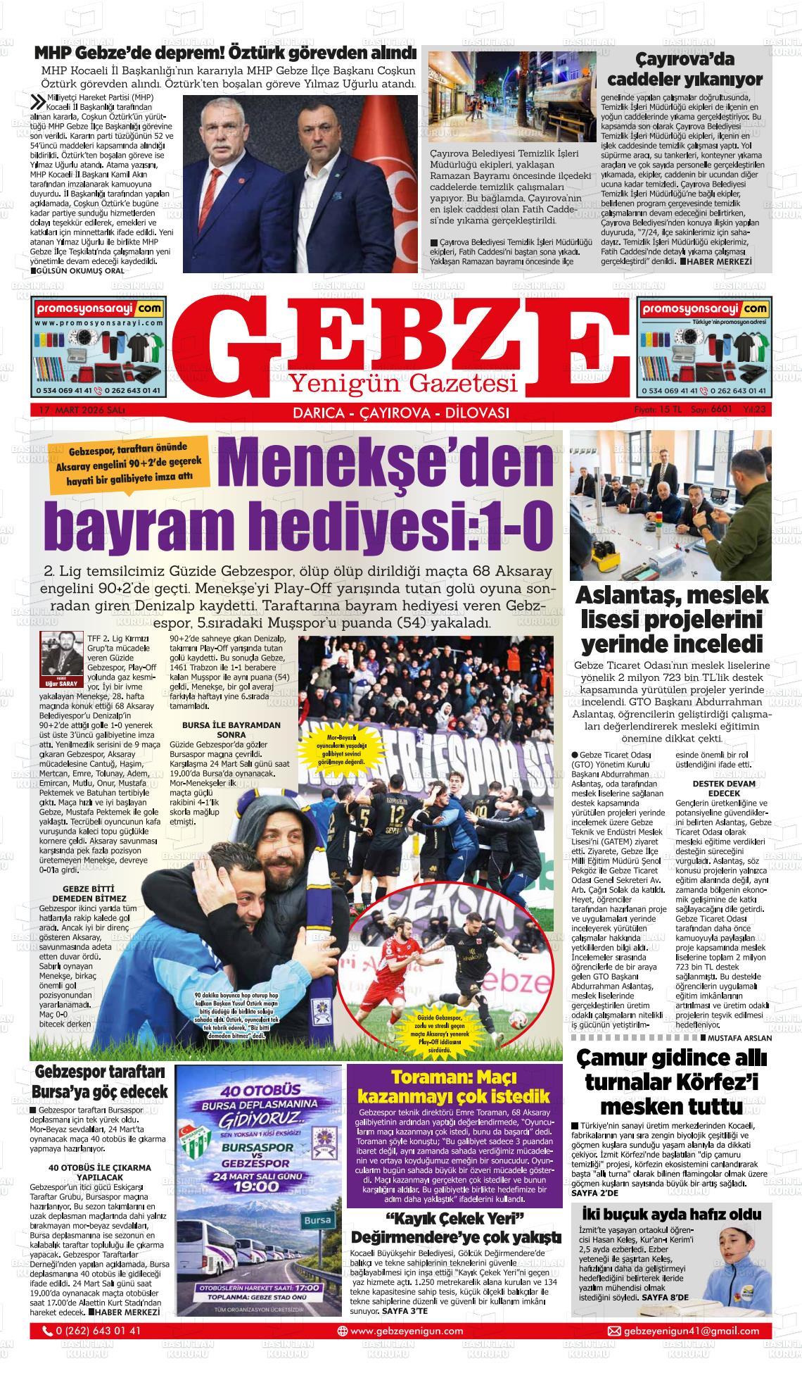 Kocaeli Gebzeyenigun 17.03.2026