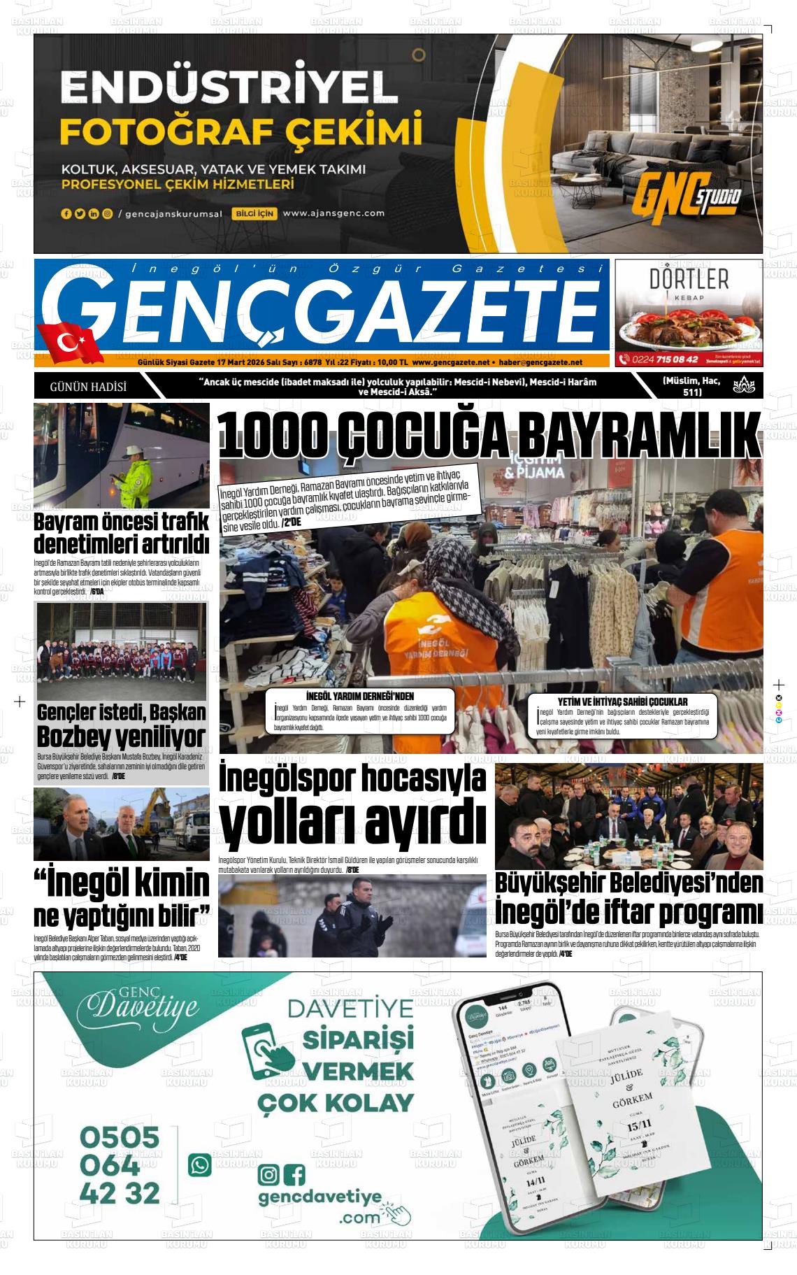 Bursa Gencgazete 17.03.2026