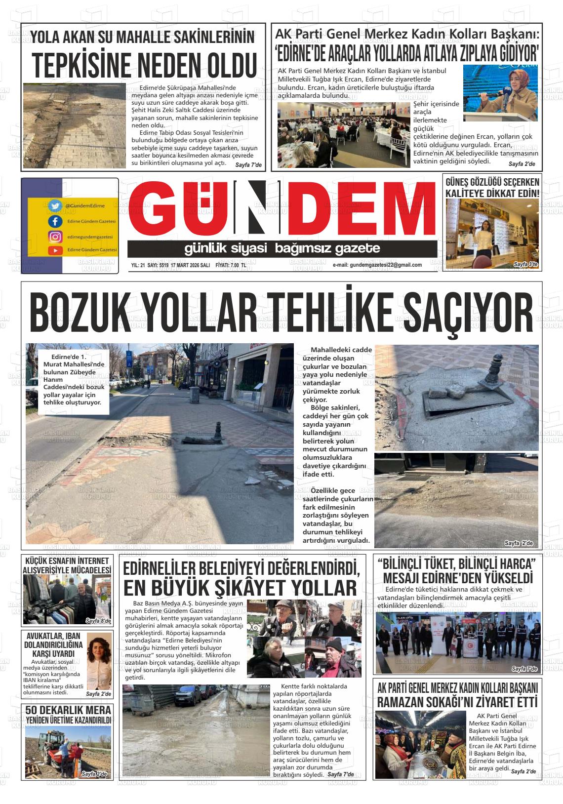 Edirne Gundem 17.03.2026