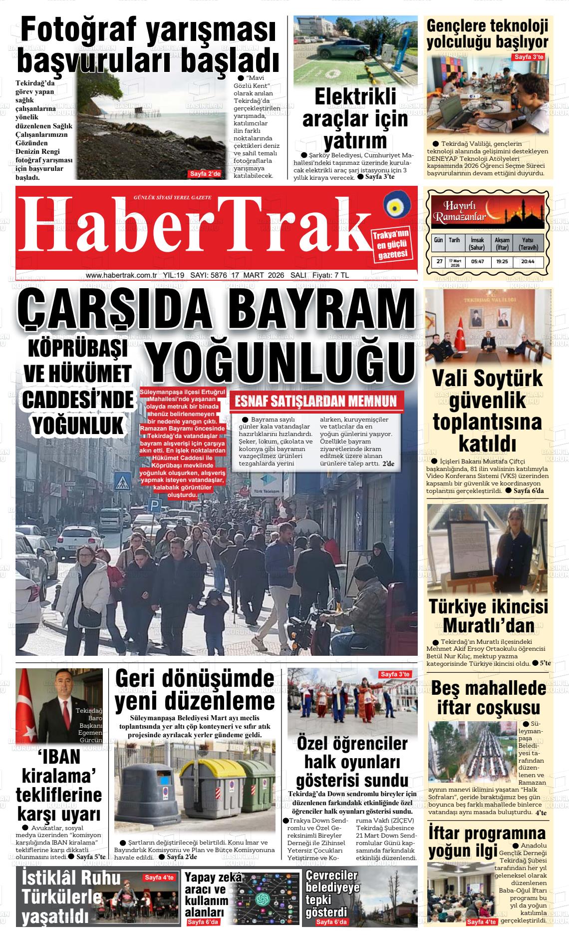 Tekirdag Habertrak 17.03.2026