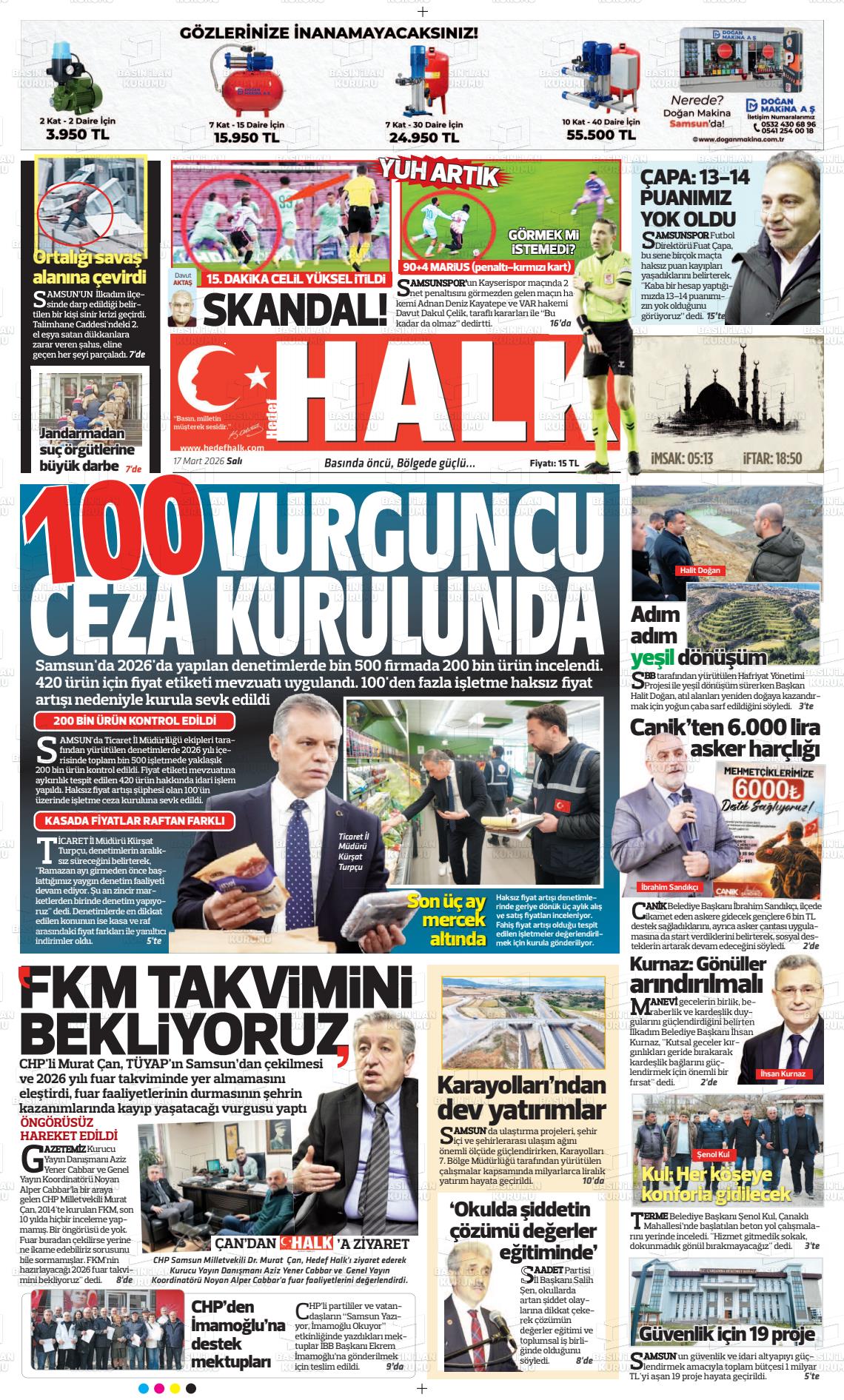 Samsun Hedefhalk 17.03.2026