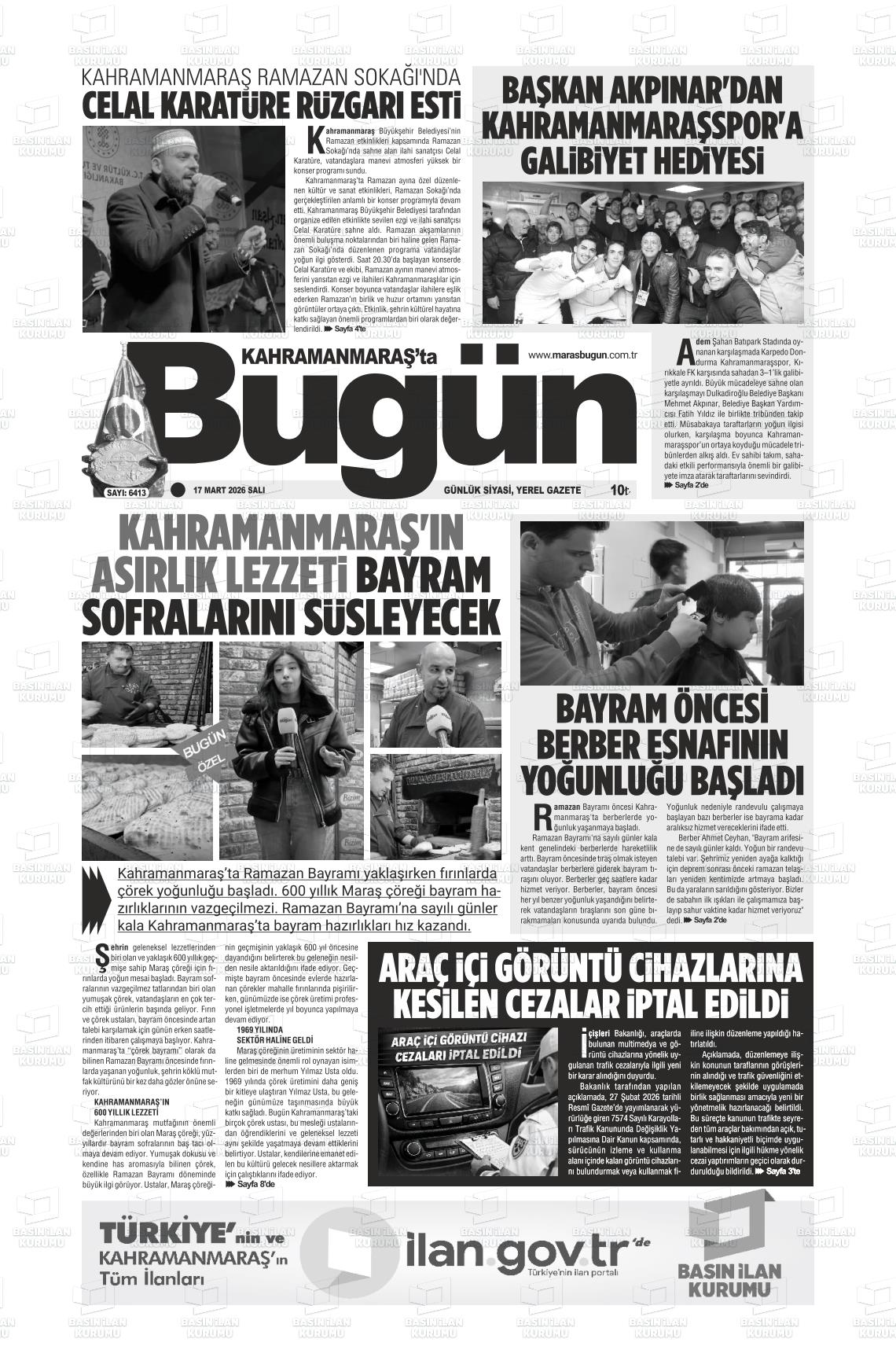 Kahramanmaras Tabugun 17.03.2026