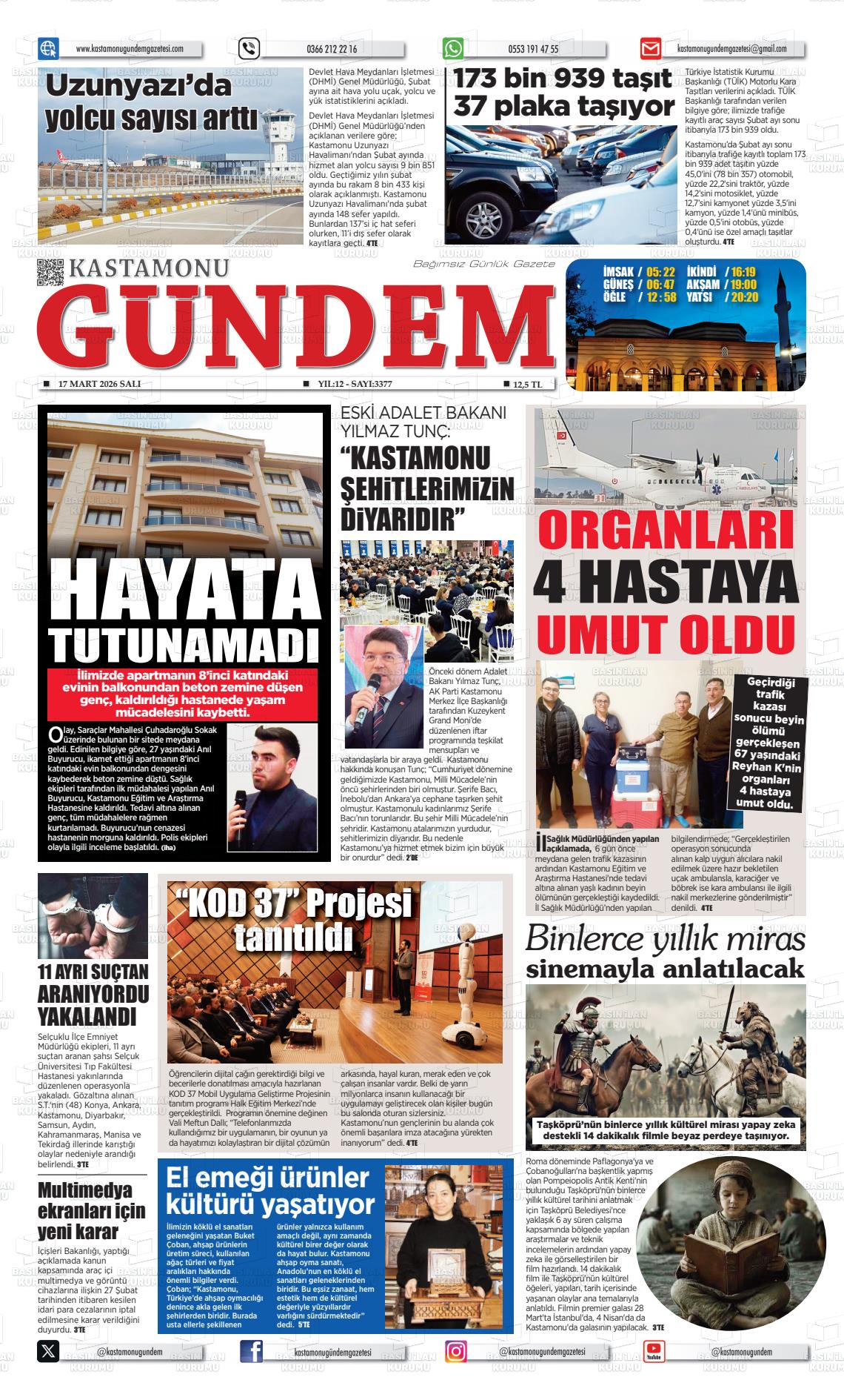 Kastamonu Gundem 17.03.2026