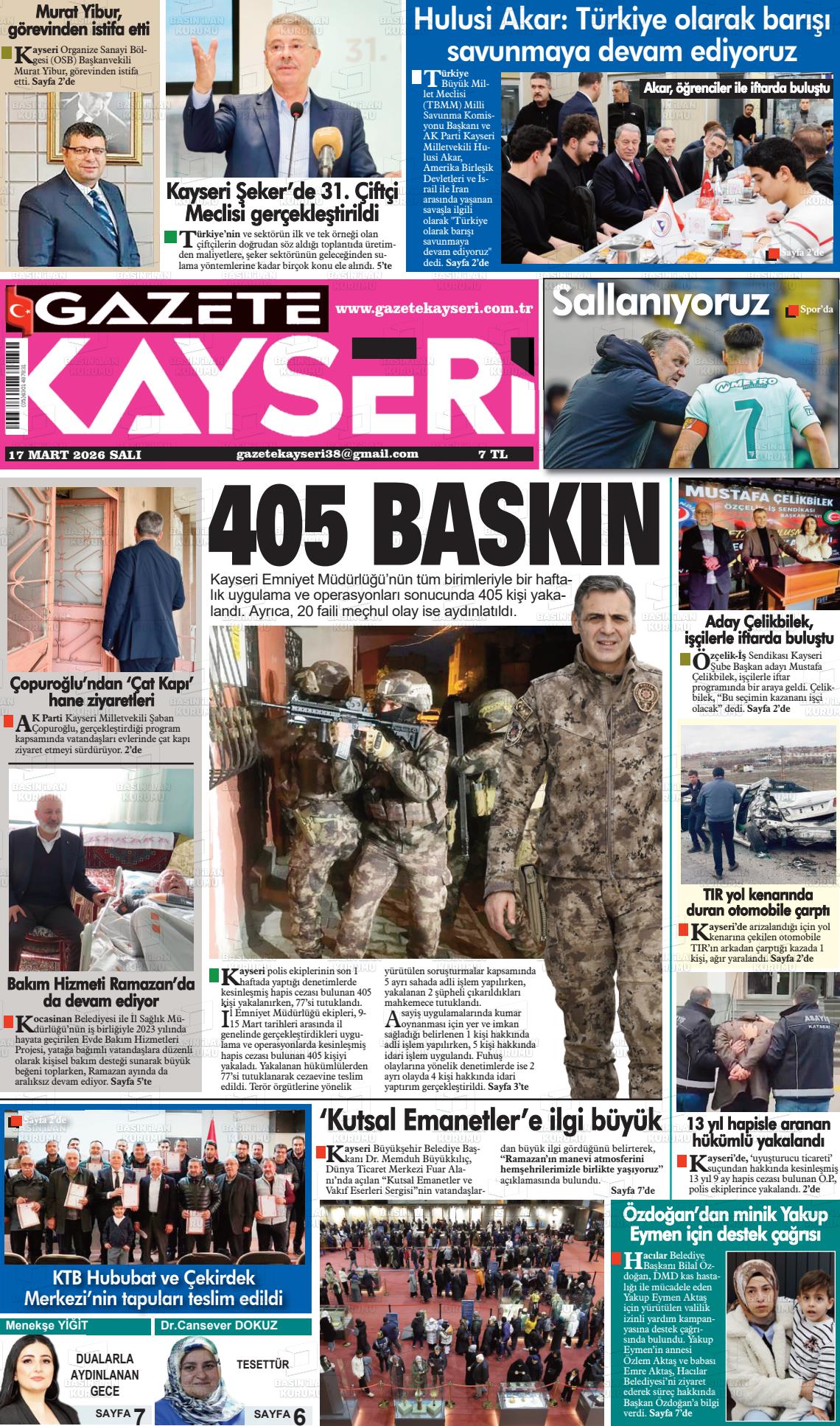 Kayseri Haber 38 17.03.2026