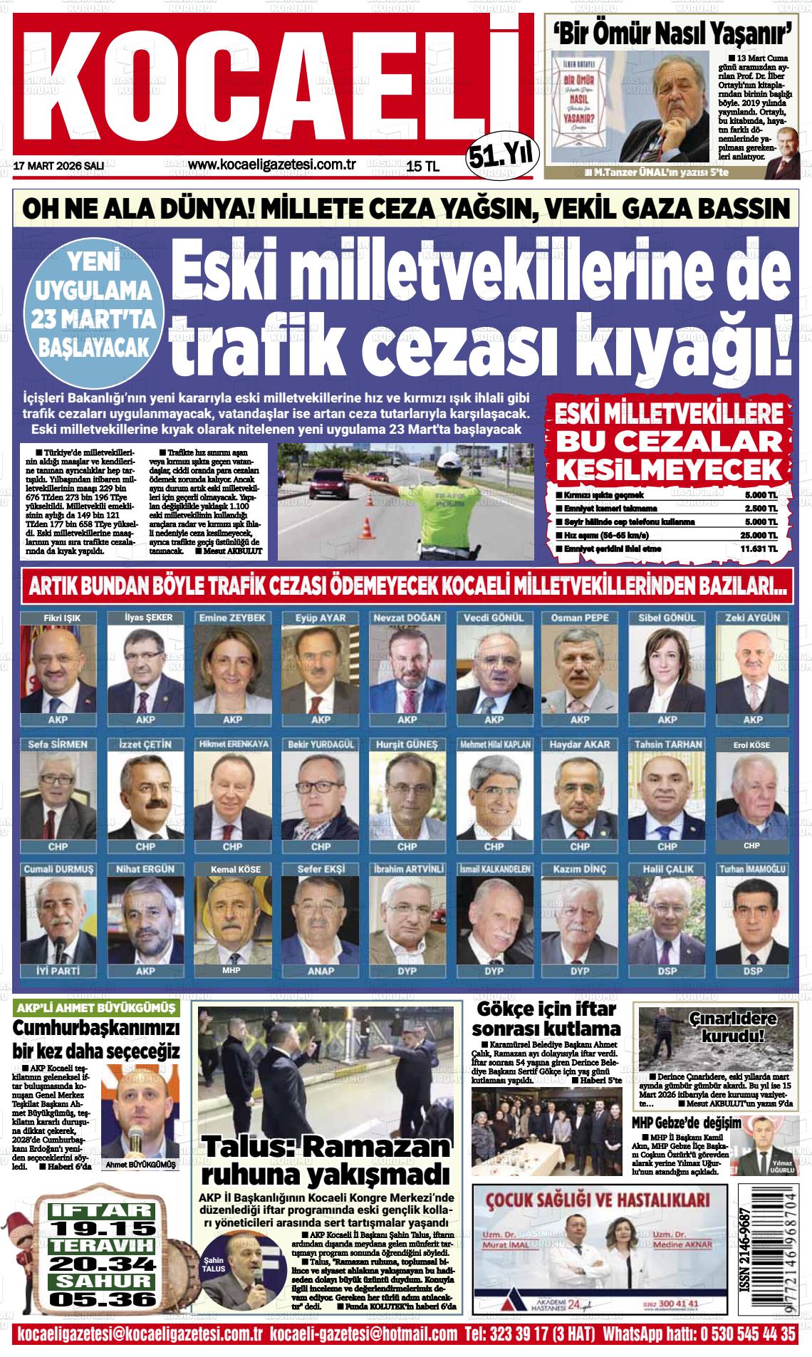 Kocaeli 17.03.2026