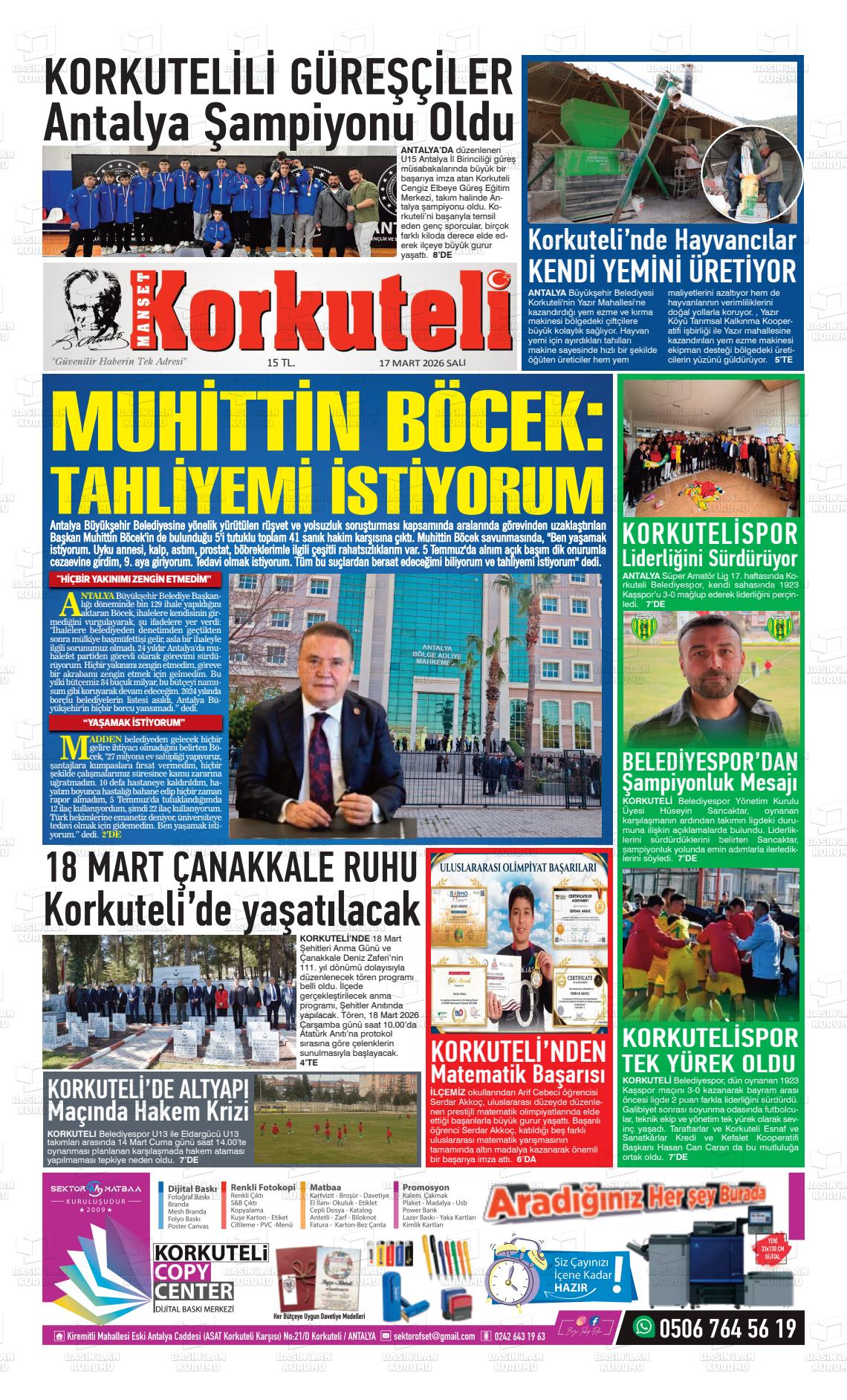 Antalya Korkutelimanset 17.03.2026