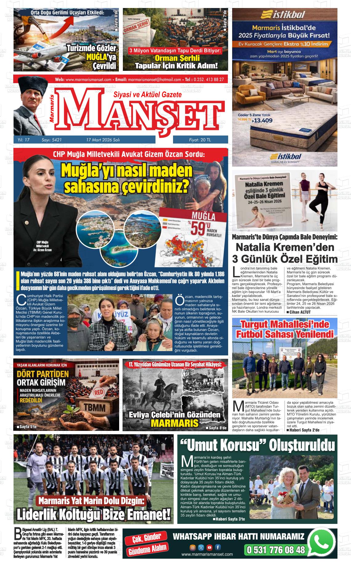 Mugla Manset 17.03.2026