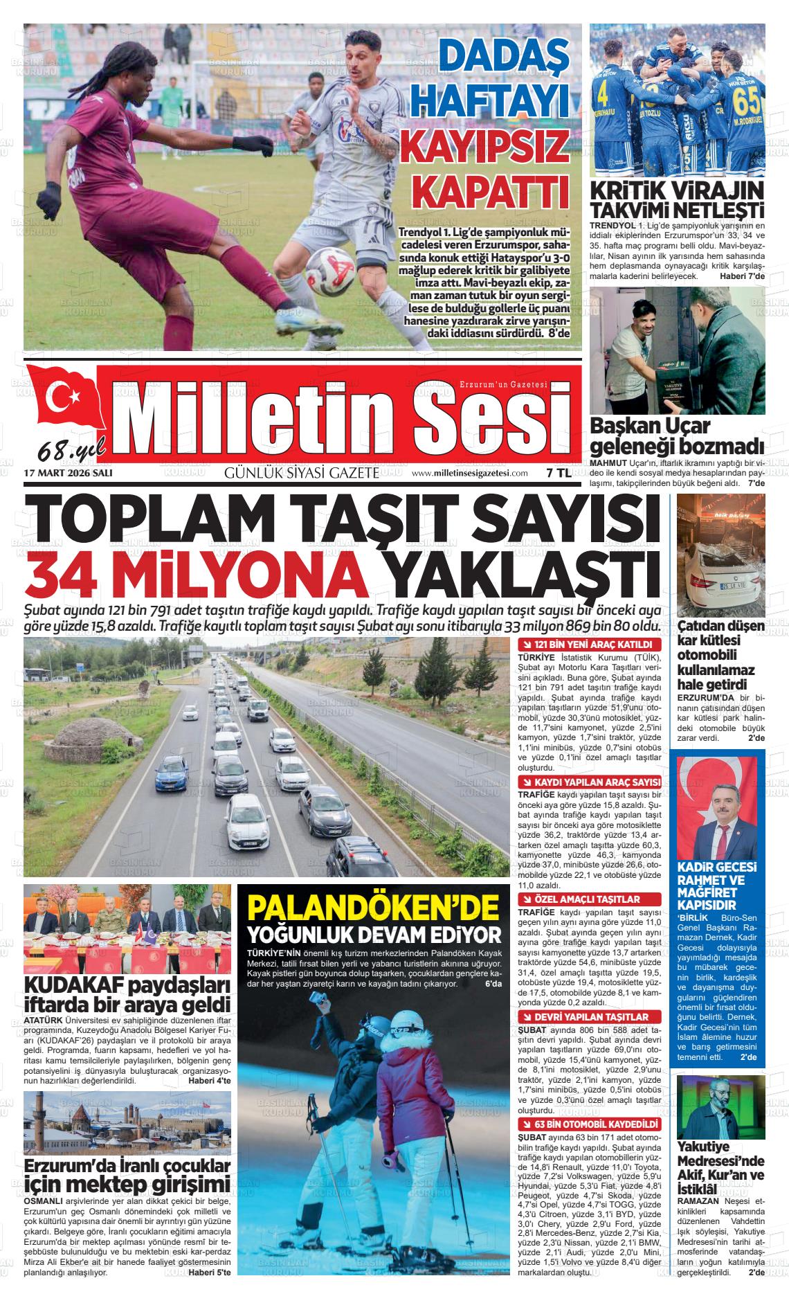 Erzurum Milletinsesi 17.03.2026