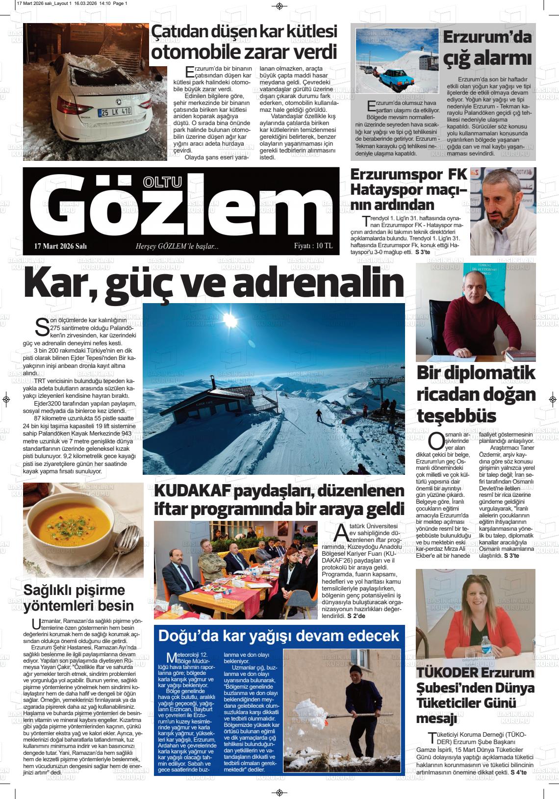 Erzurum Oltugozlem 17.03.2026