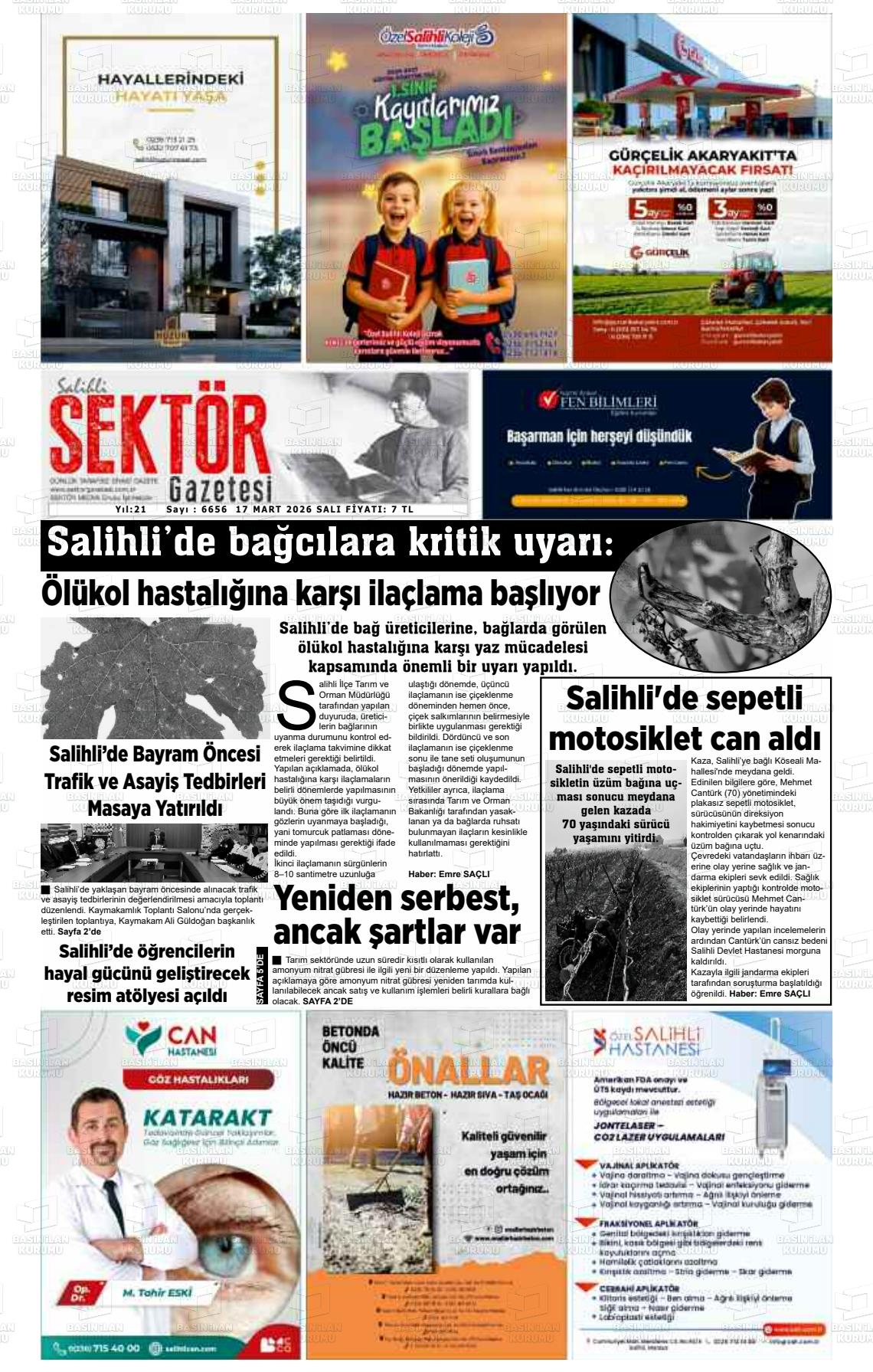 Manisa Salihlisektor 17.03.2026