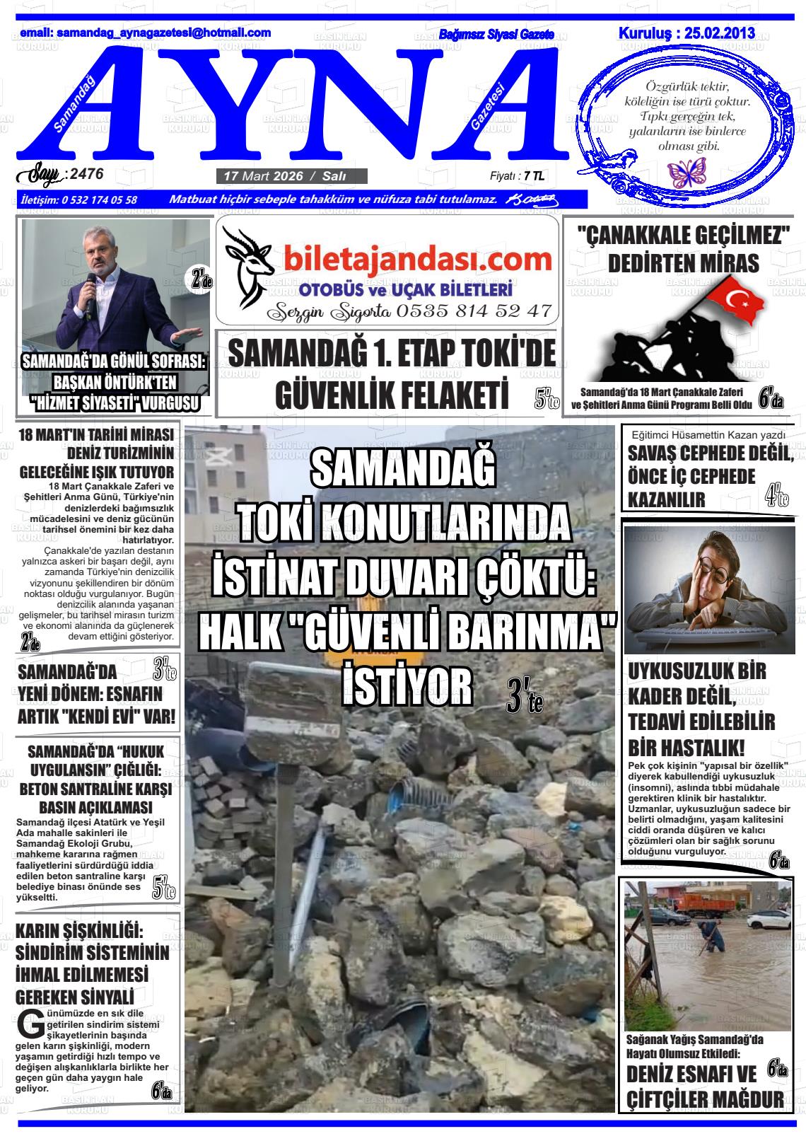 Hatay Samandagayna 17.03.2026