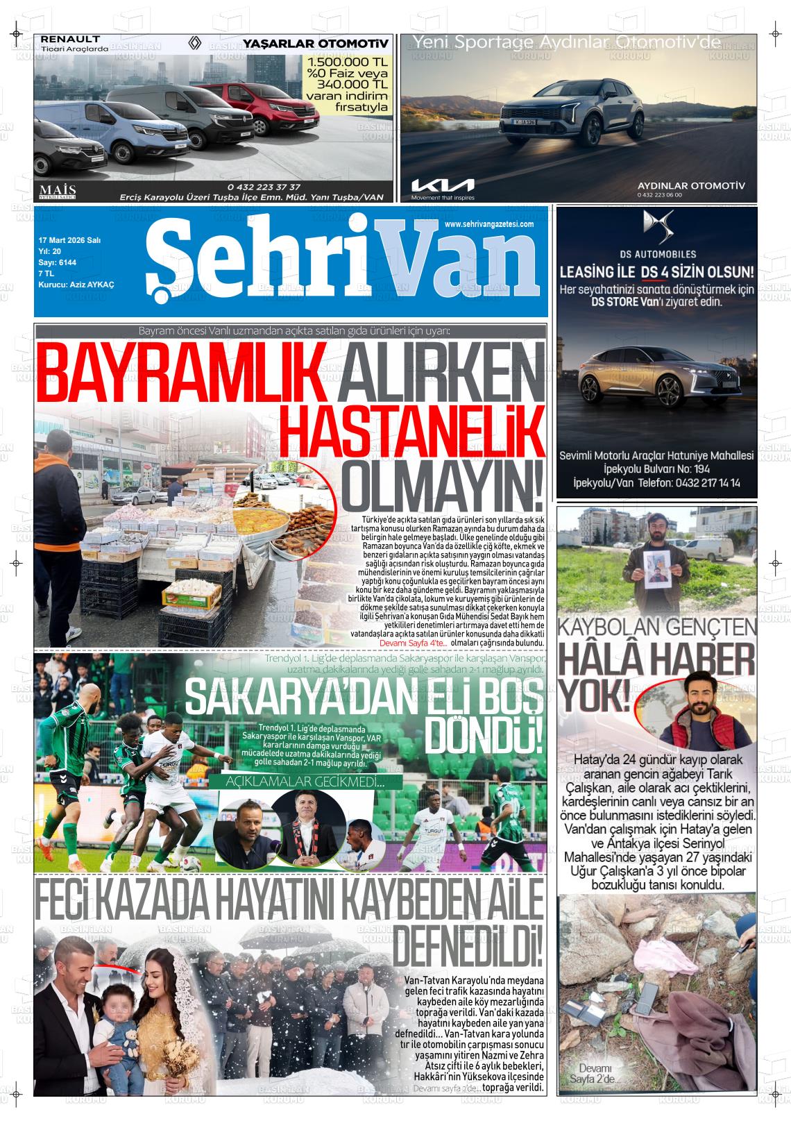 Van Sehri 17.03.2026