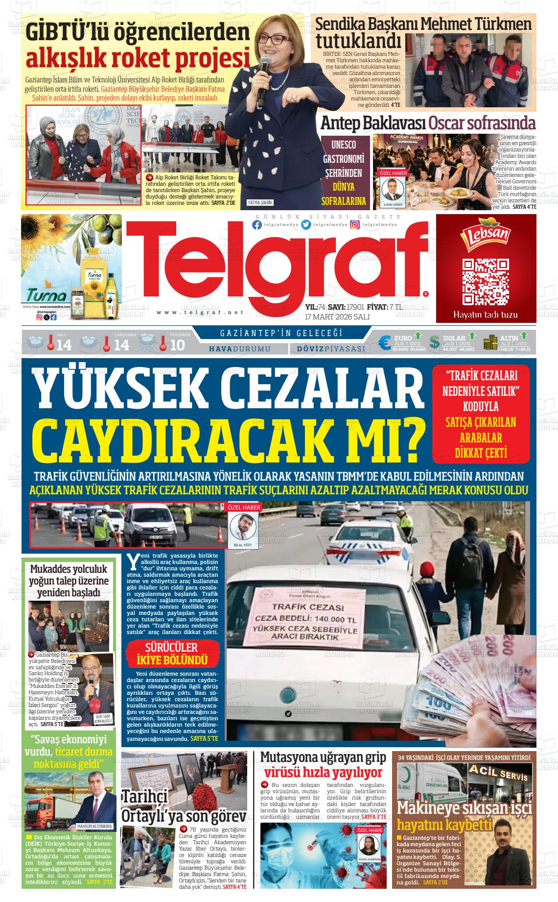 Gaziantep Telgraf 17.03.2026