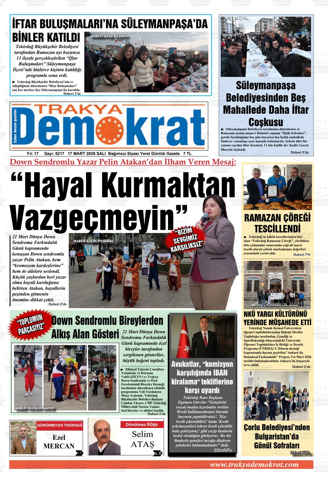 Tekirdag Trakyademokrat 17.03.2026