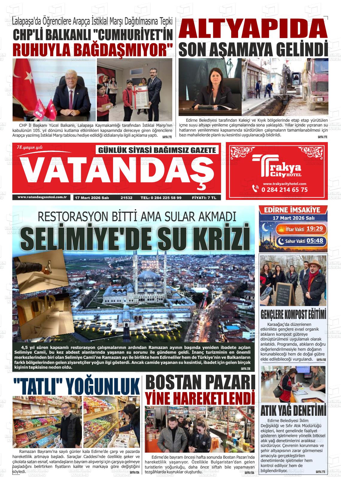 Edirne Vatandas 17.03.2026
