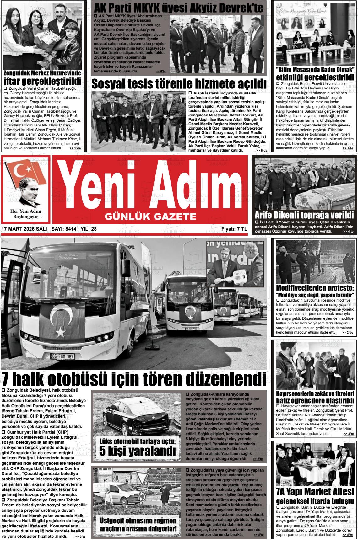 Zonguldak Yeniadim 17.03.2026