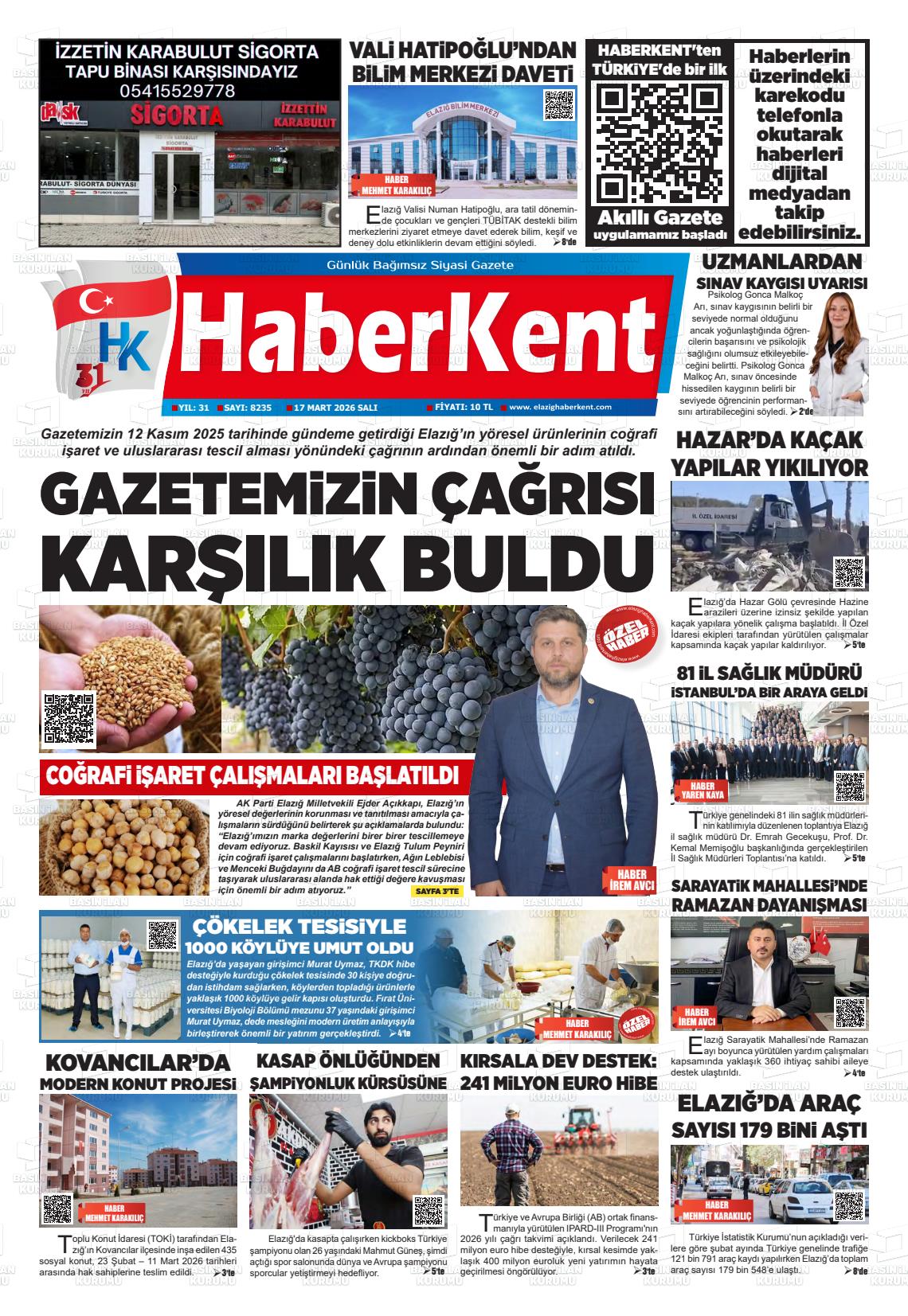 Elazig Yenicag 17.03.2026