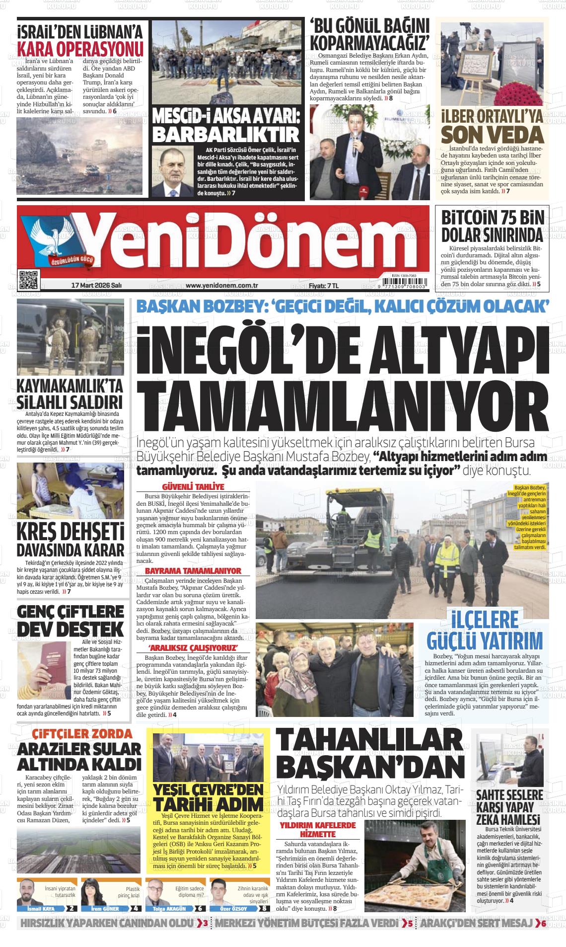 Bursa Yenidonem 17.03.2026