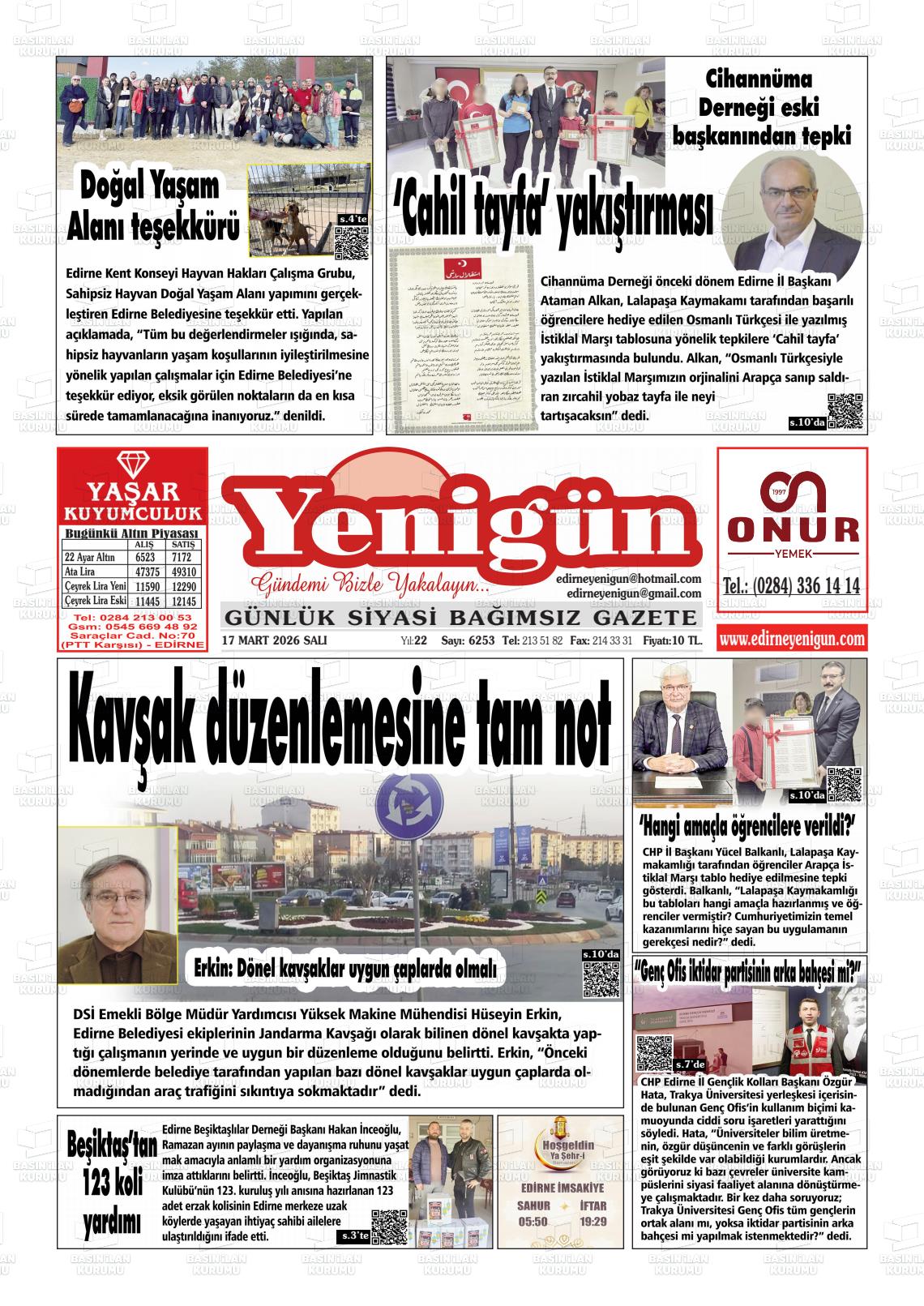 Izmir Yenigun 17.03.2026