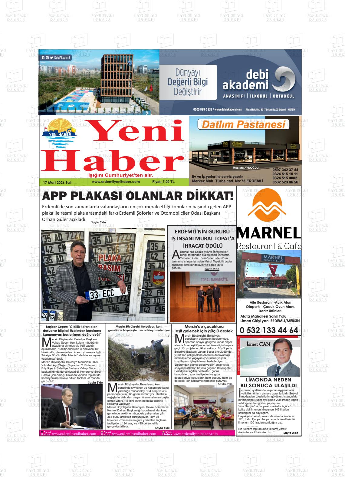 Konya Yenihaber 17.03.2026