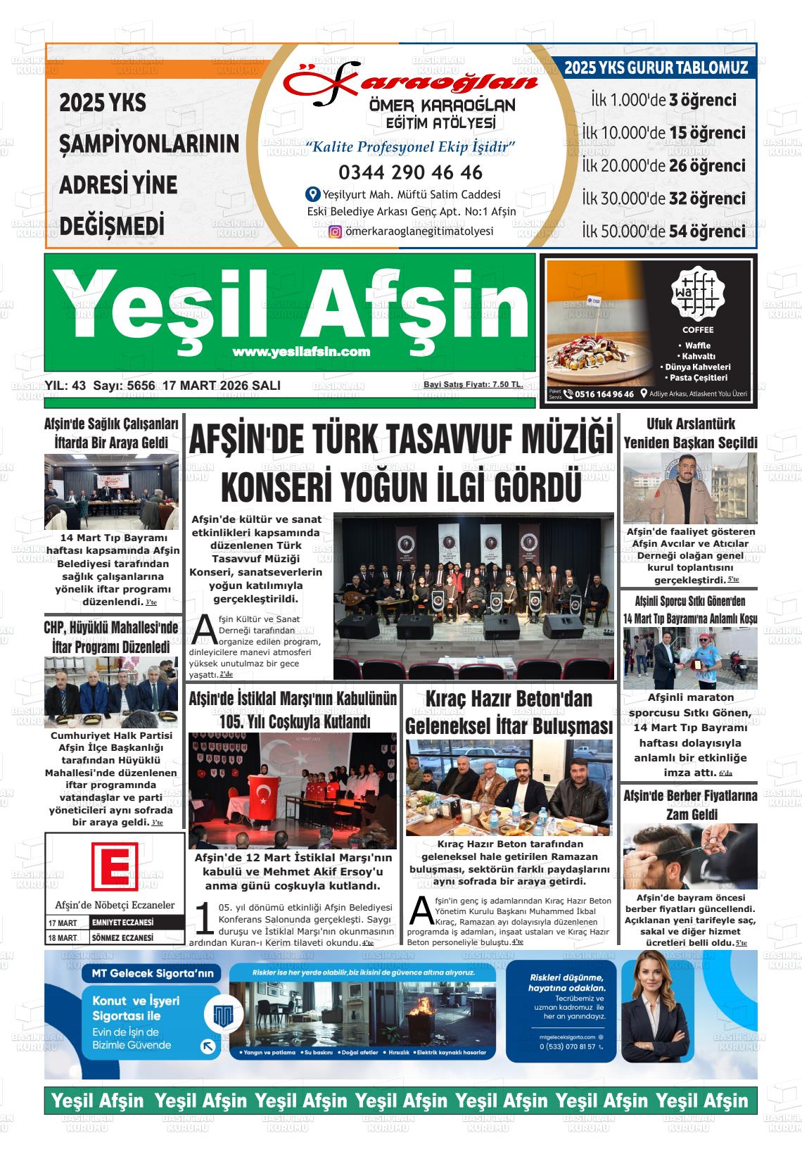 Kahramanmaras Yesilafsin 17.03.2026