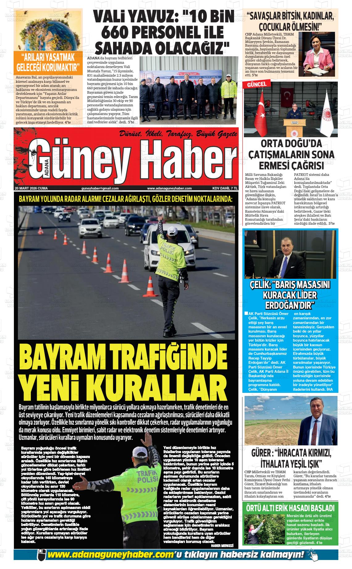 Adana Guneyhaber 20.03.2026