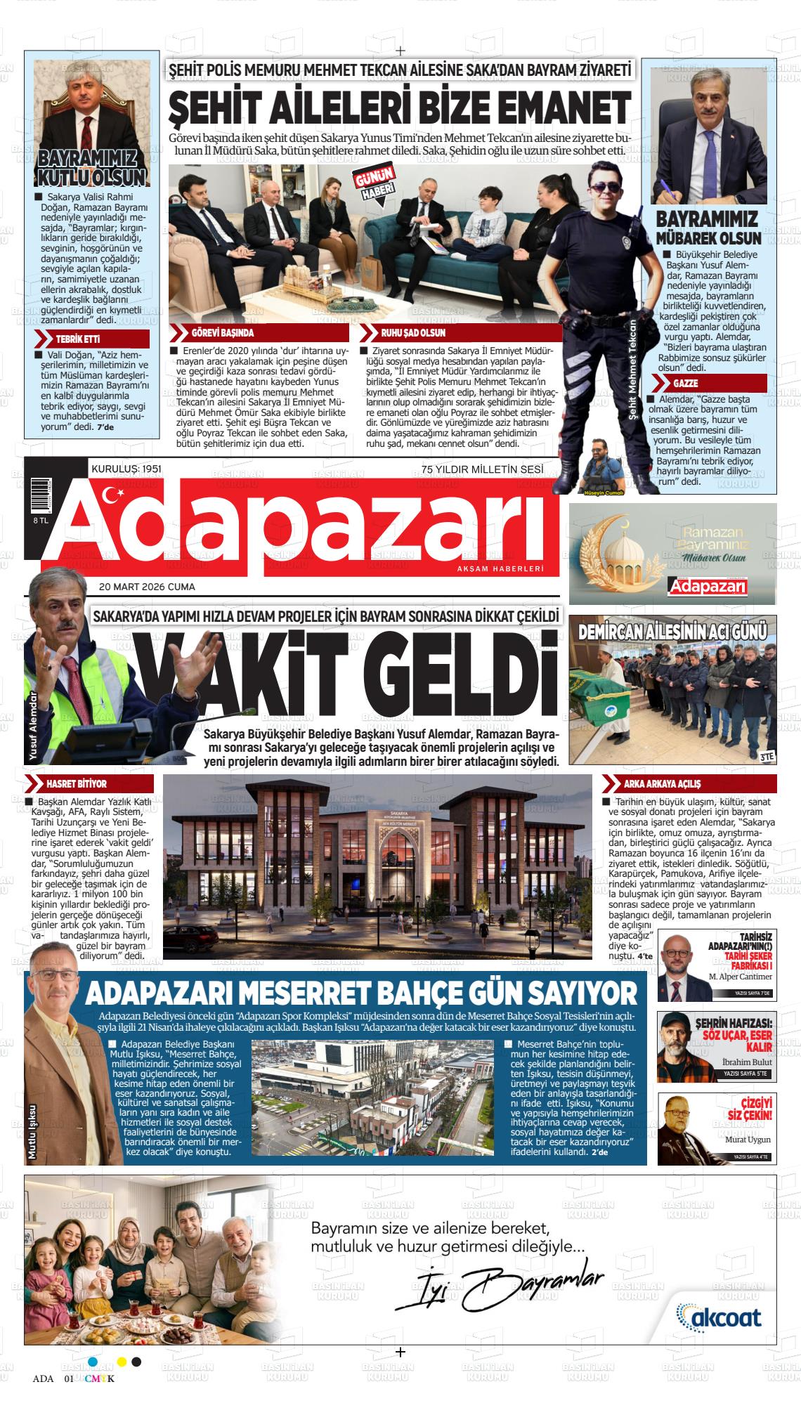 Sakarya Adapazariaksamhaberleri 20.03.2026