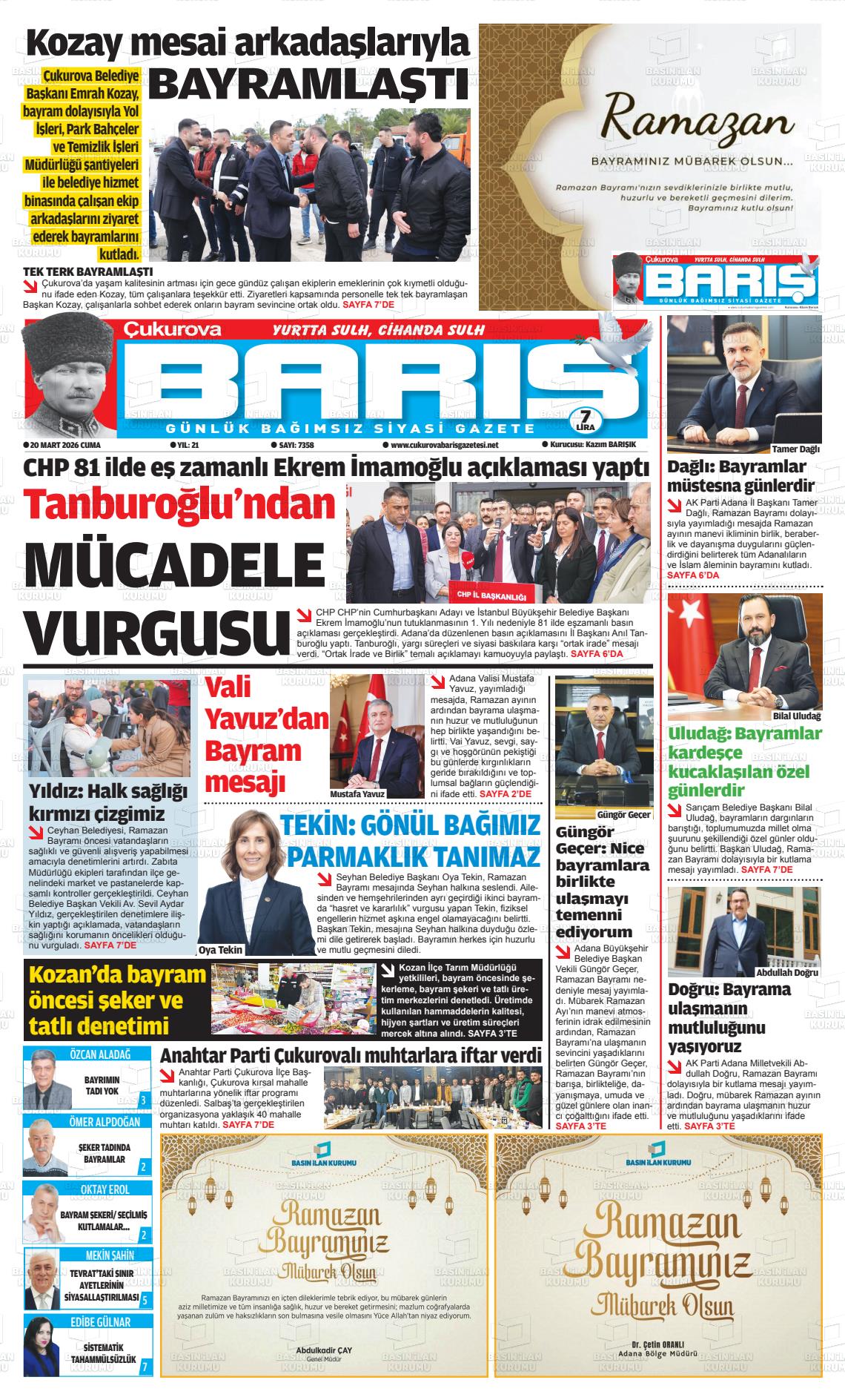 Adana Cukurovabaris 20.03.2026