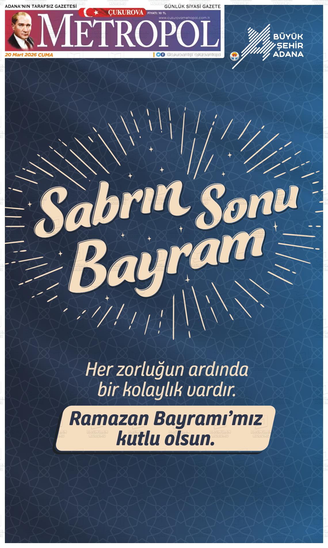 Adana Cukurovametropol 20.03.2026