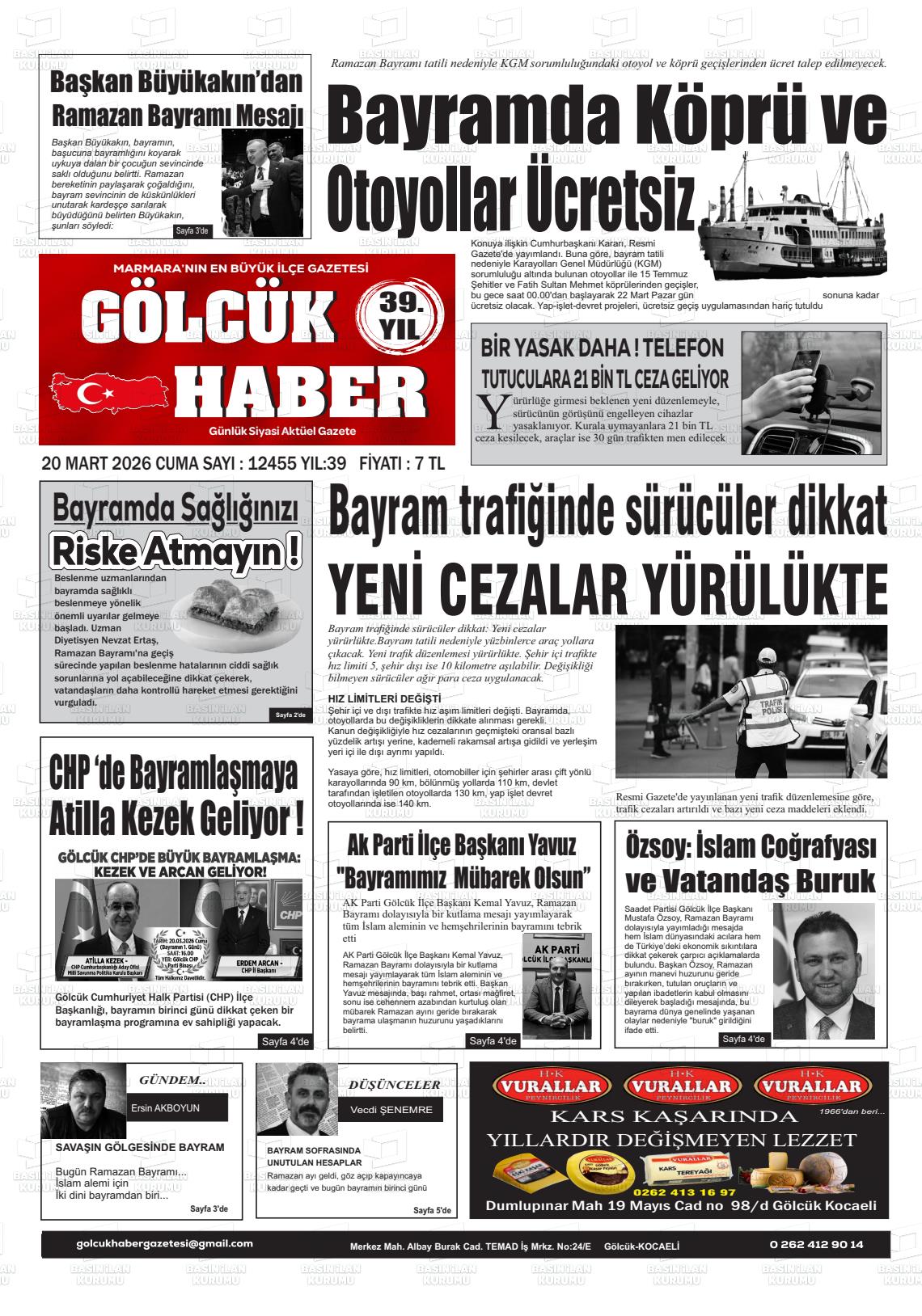 Kocaeli Golcukhaber 20.03.2026