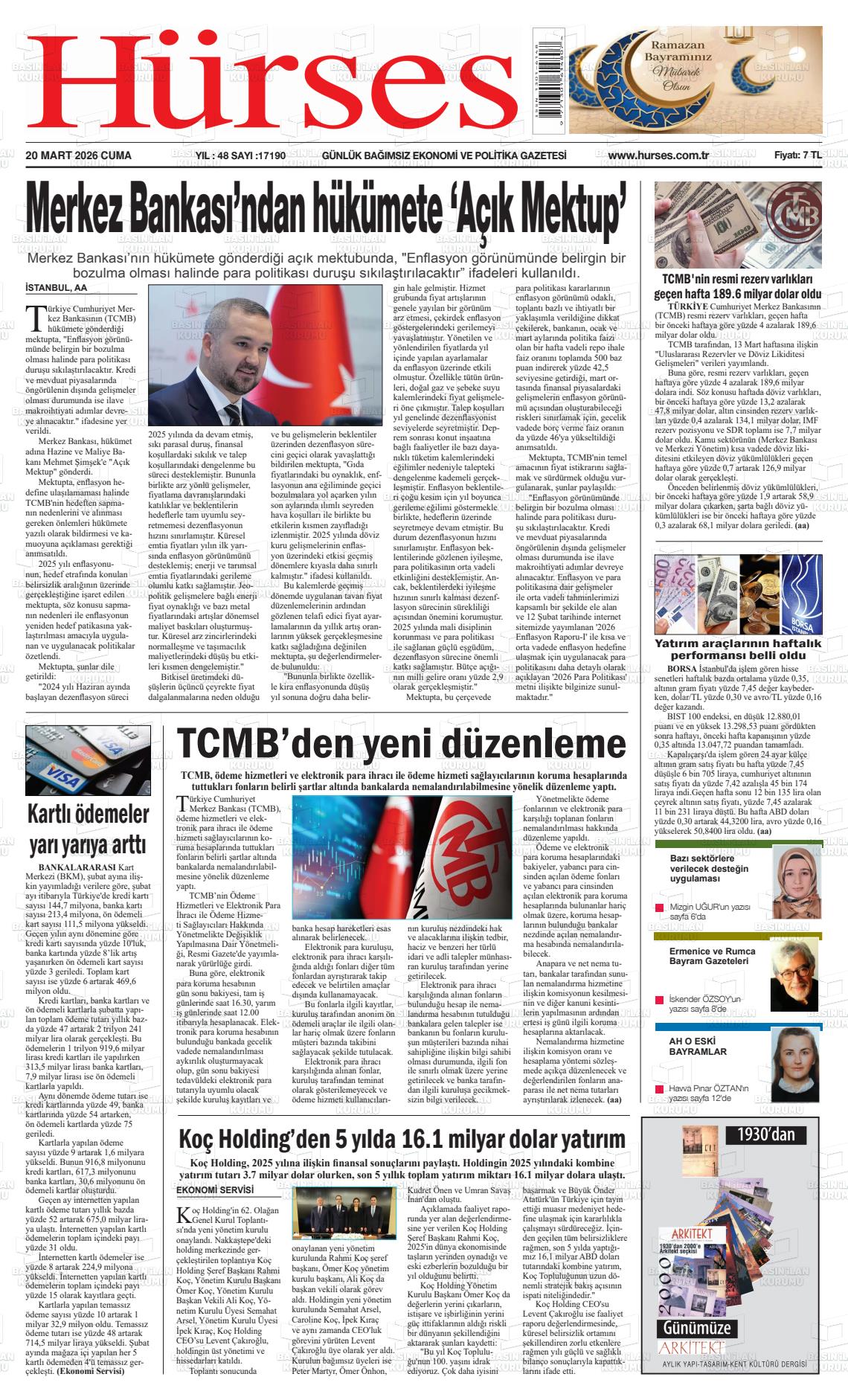 Hürses Gazetesi 20.03.2026