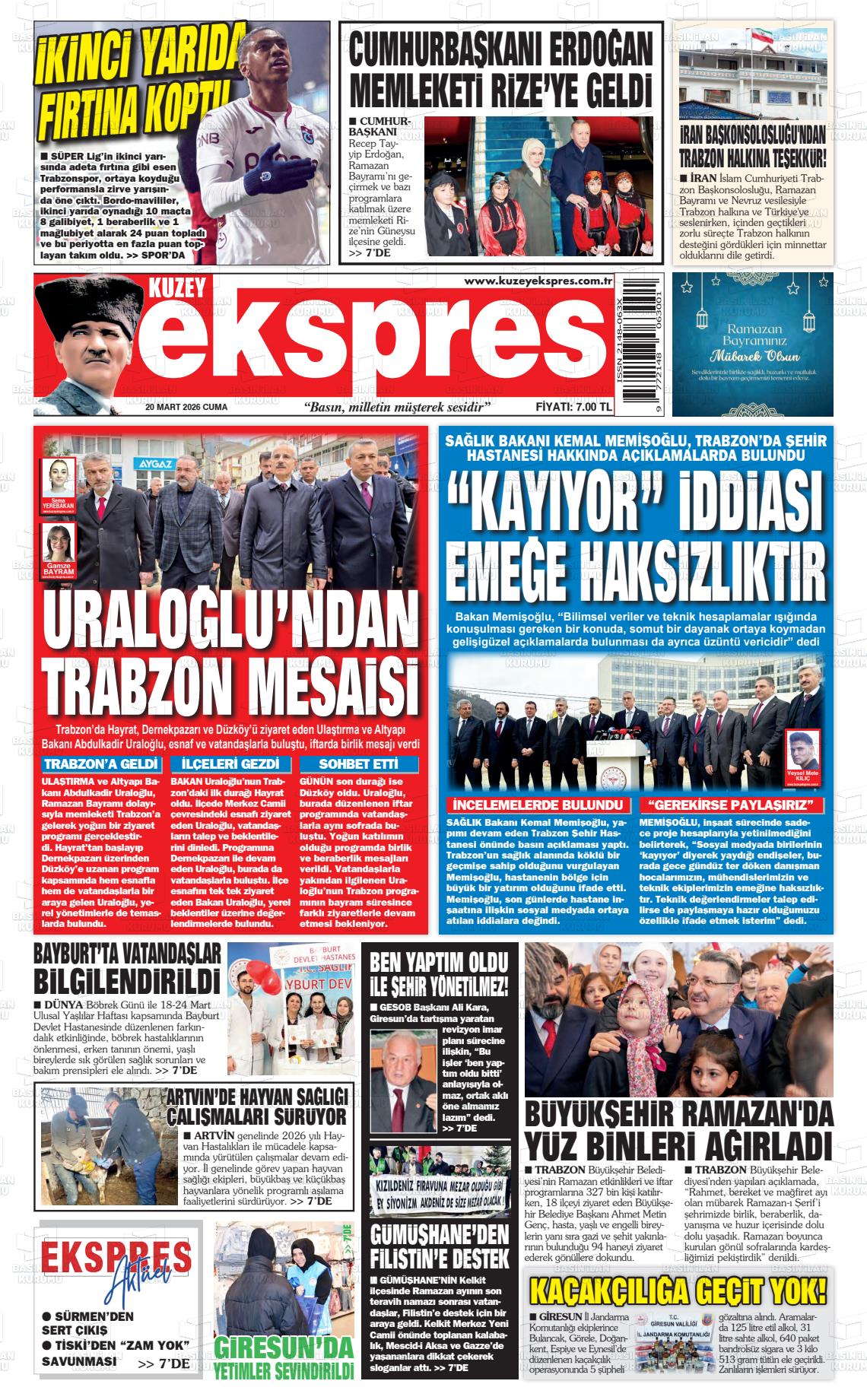 Trabzon Kuzeyekspres 20.03.2026